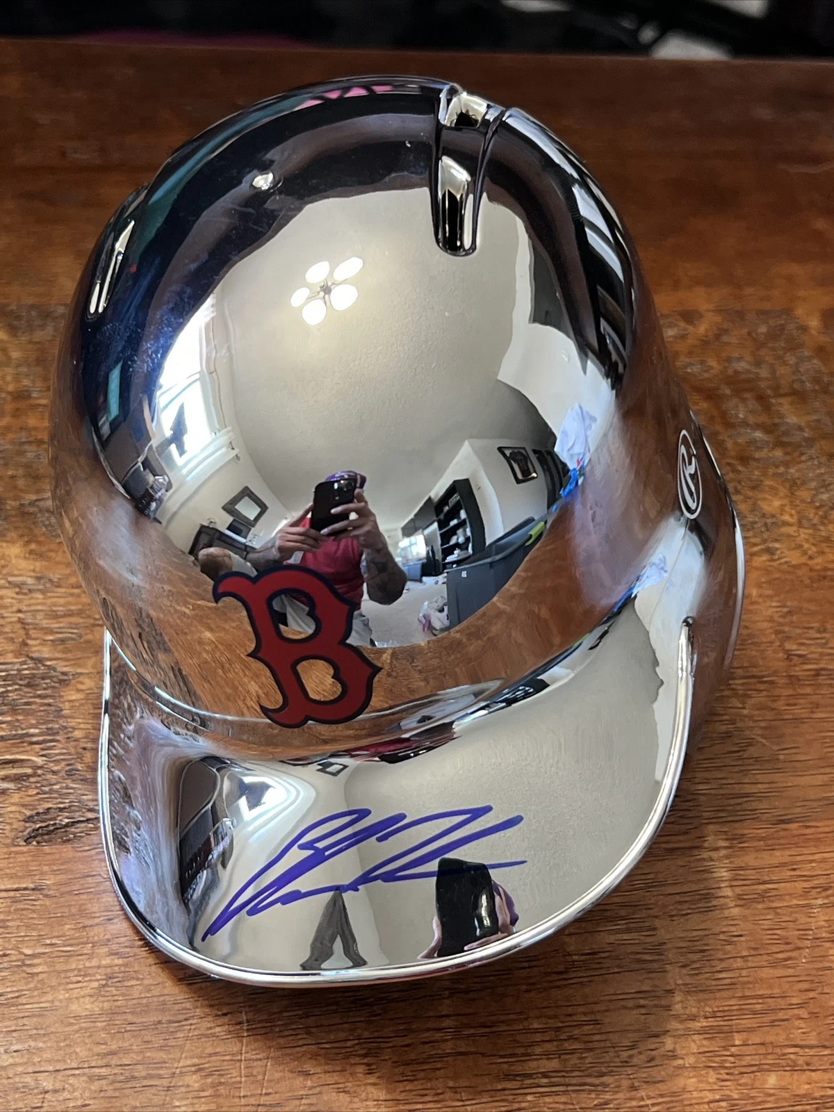 Blaze Jordan Signed Chrome Mini Helmet Psa Dna Coa Autographed Boston Red Sox