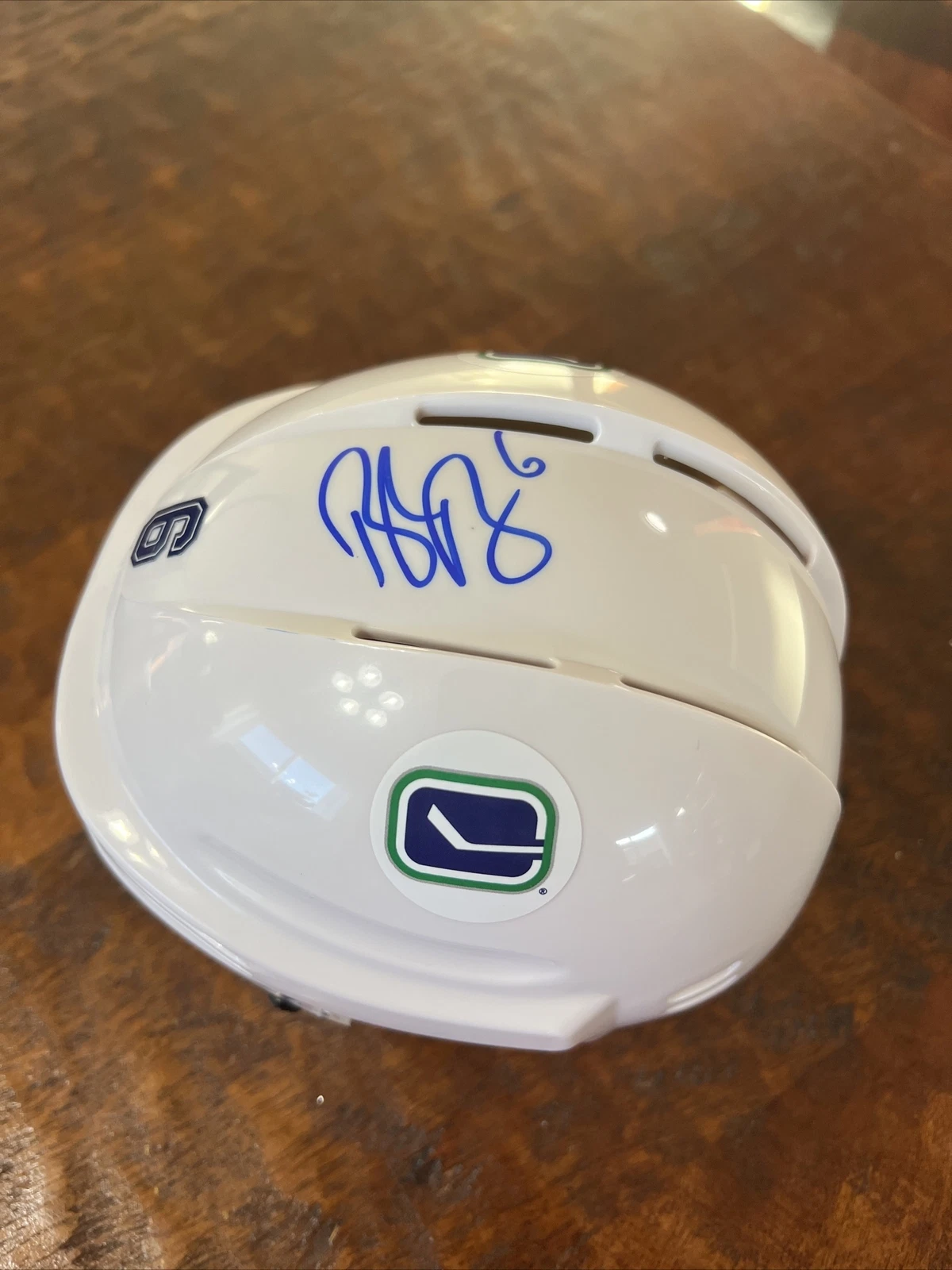 Brock Boeser Signed Mini Hockey Helmet Psa/Dna Coa Autographed Canucks