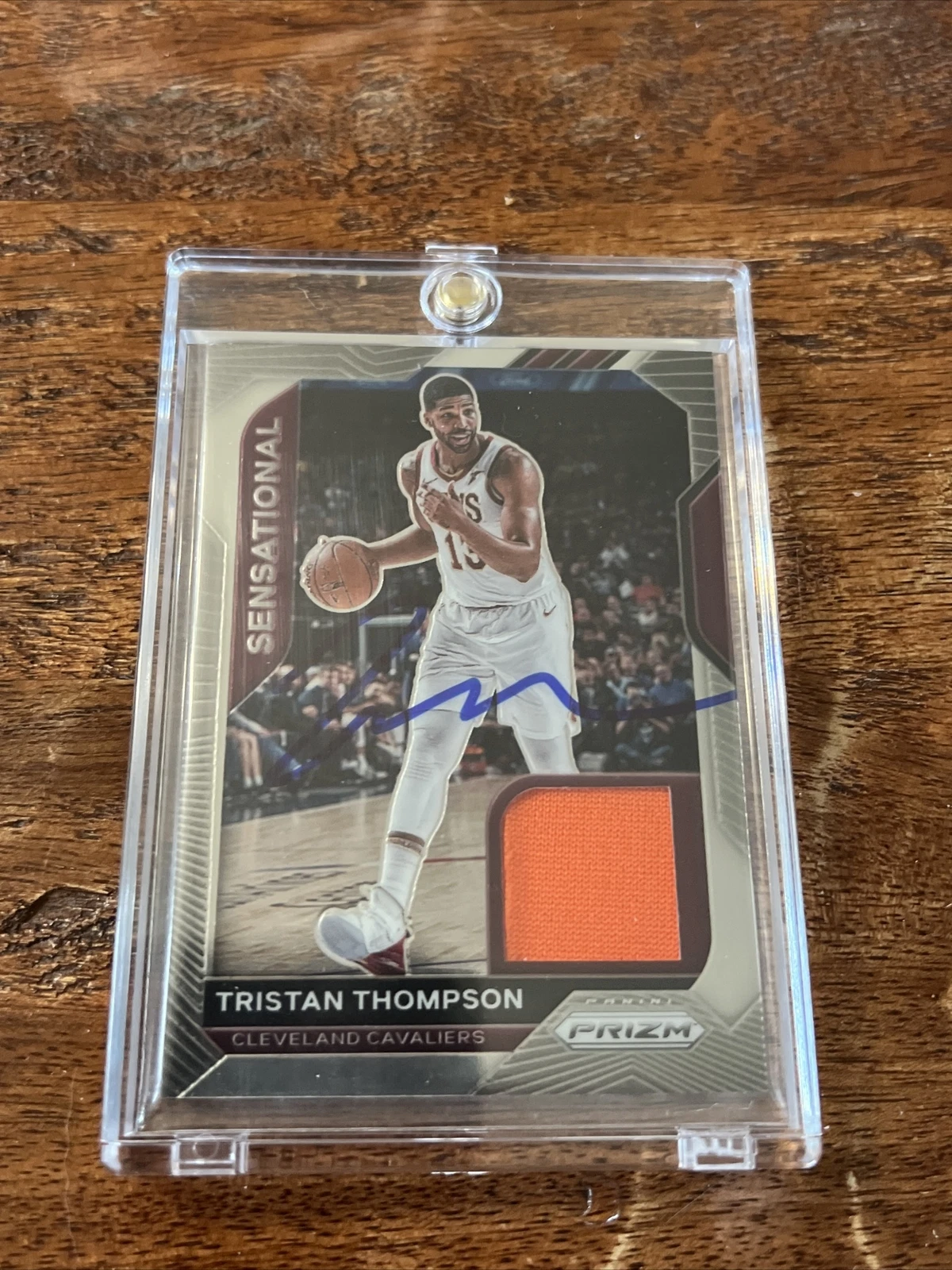 Tristan Thompson Signed Prizm Game Jersey Card Psa Dna Coa Autographed Cavs
