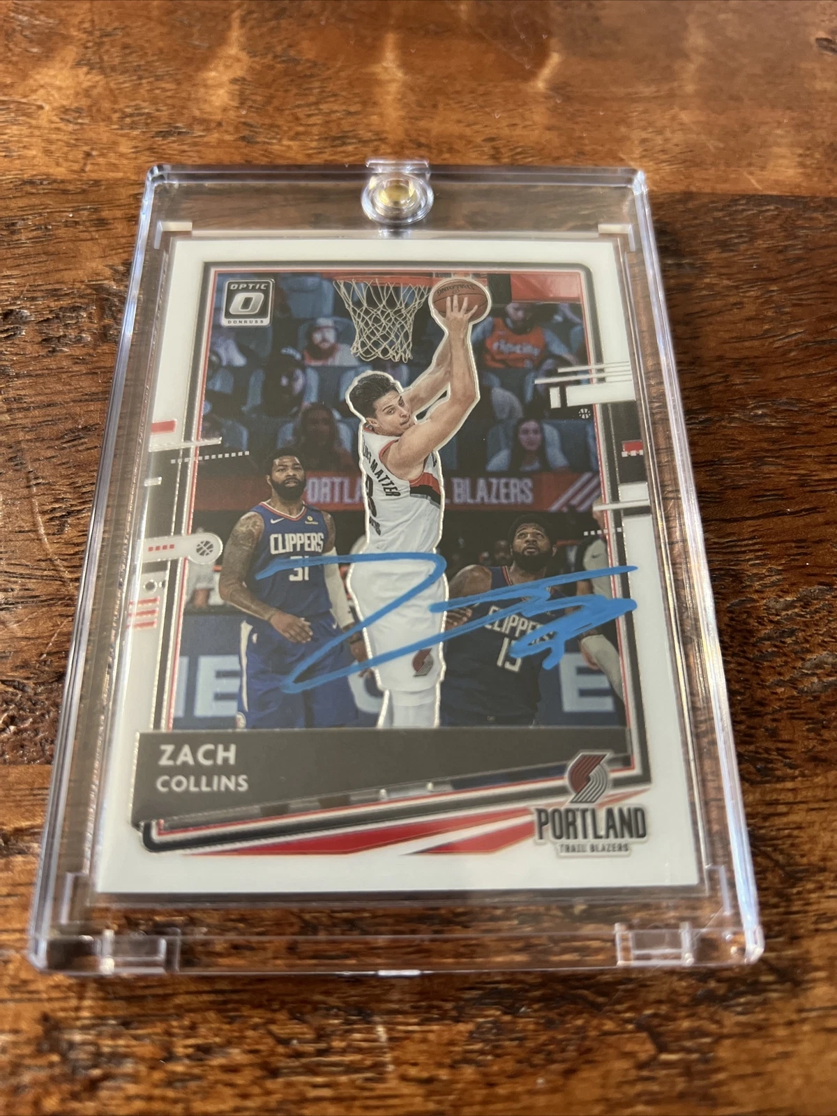Zach Collins Signed Donruss Optic Card Psa Dna Coa Autographed Trail Blazers