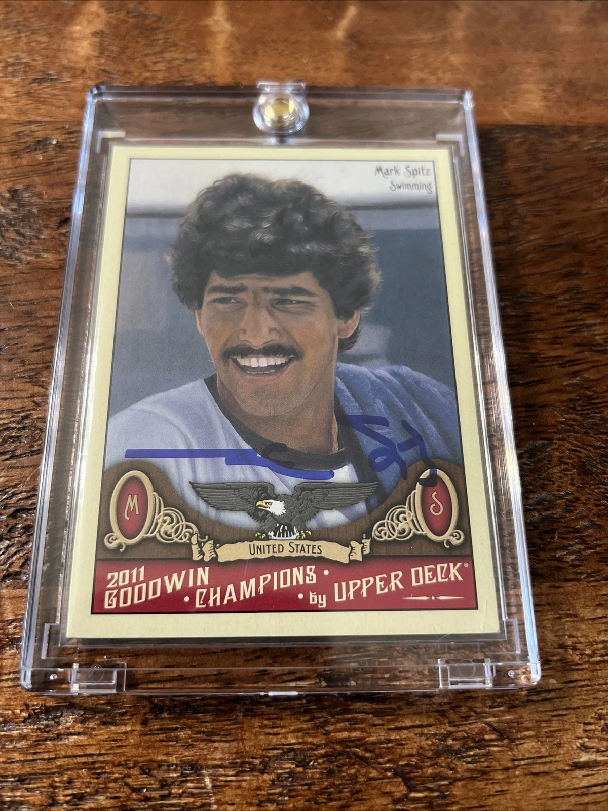 Mark Spitz Signed Goodwin Champions Card Psa Dna Coa Autographed USA Swimming
