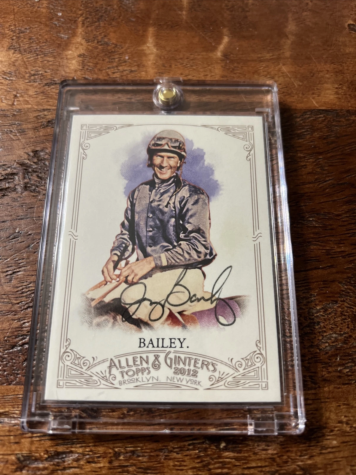 Jerry Bailey Signed Allen & Ginter Card Psa Dna Coa Jockey Autographed