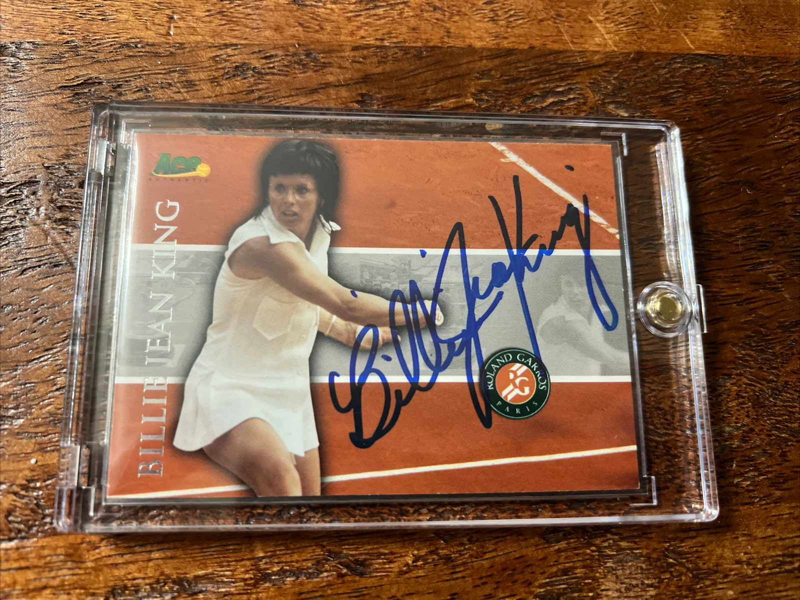 Billie Jean King Signed Ace Authentic Card Psa Dna Coa Autographed Tennis
