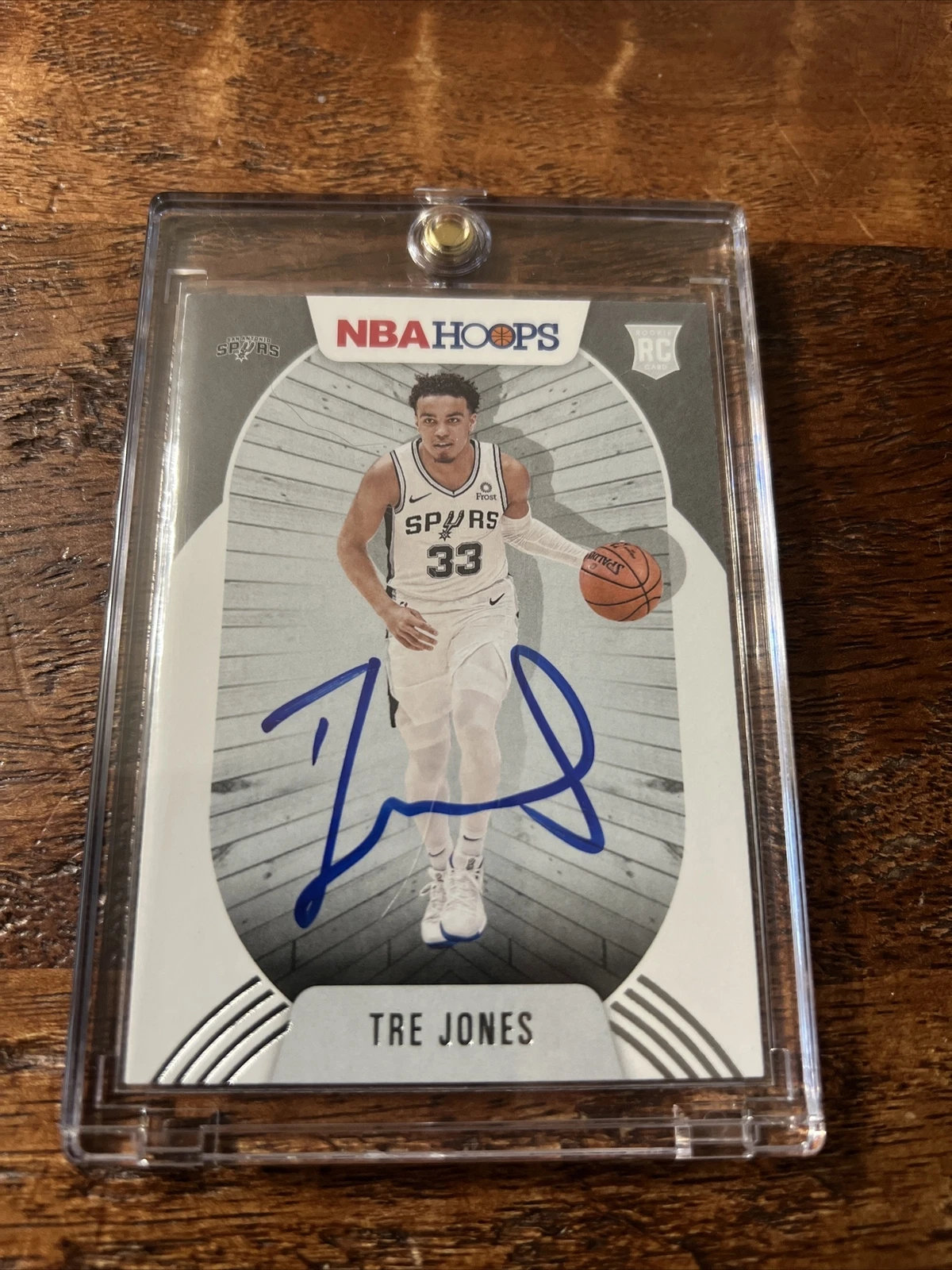 Tre Jones Signed NBA Hoops Rookie Card Psa Dna Coa Autographed Spurs