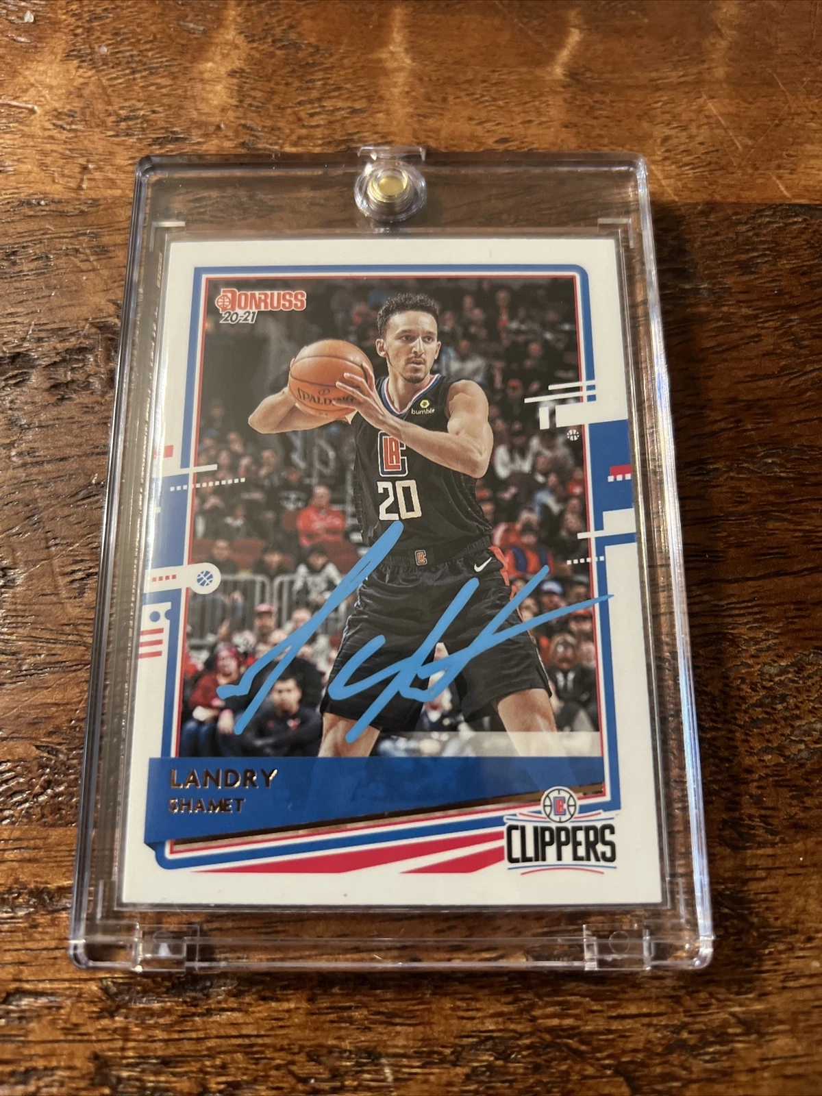 Landry Shamet Signed Donruss Card Psa Dna Coa Autographed Clippers Suns