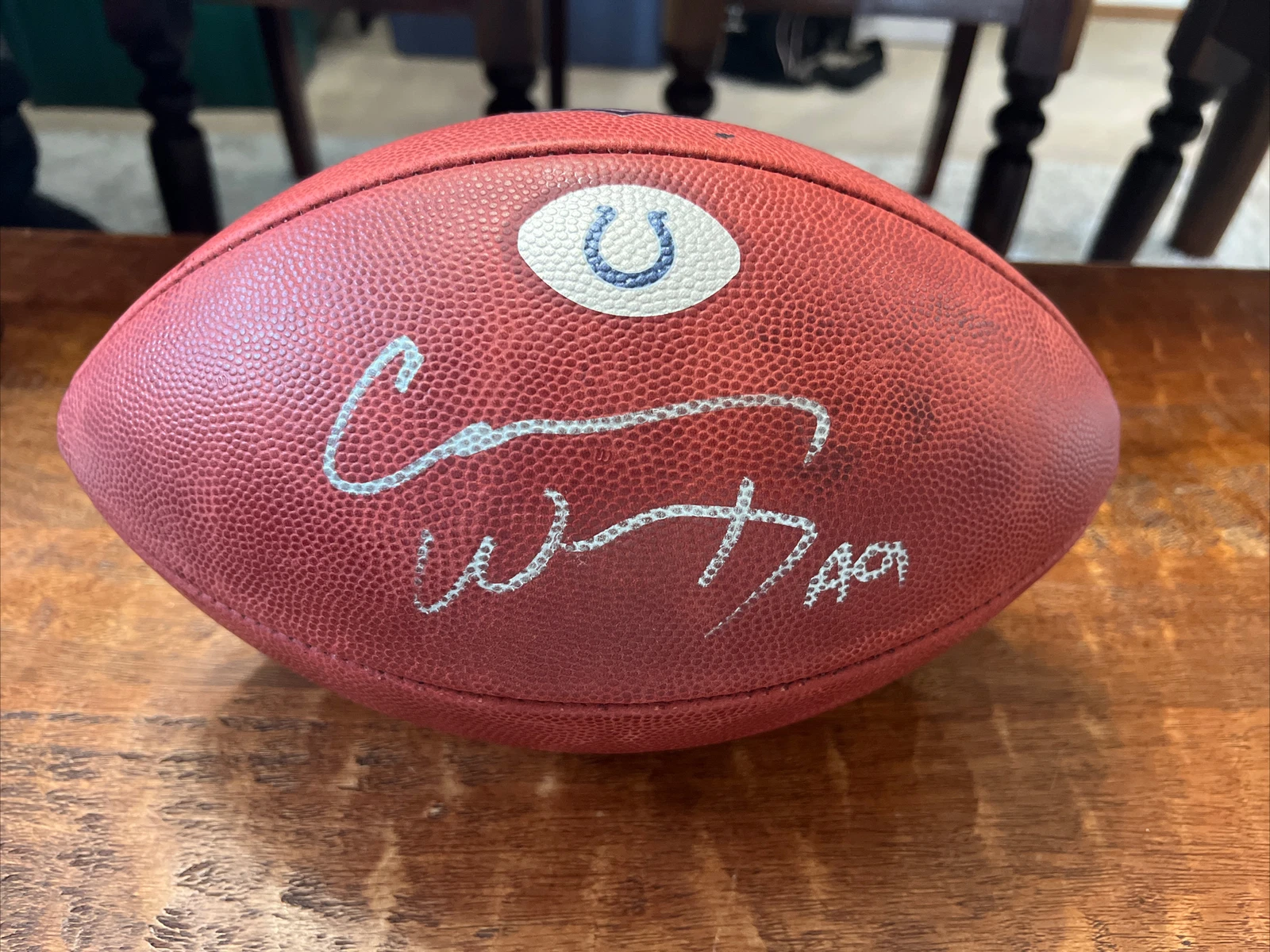 Carson Wentz Signed Official NFL Colts Team Issued Game Football Psa Dna Coa