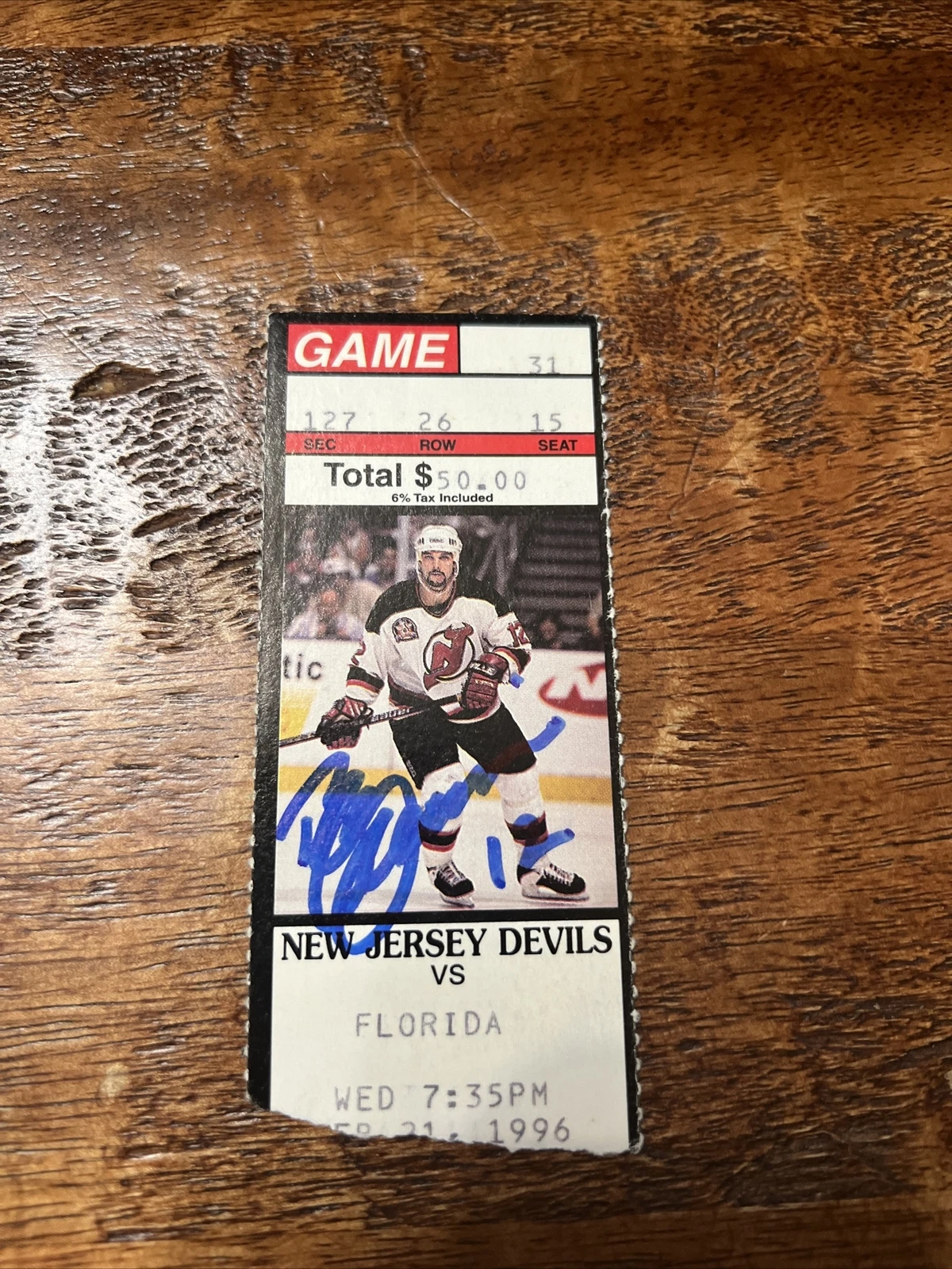 Bill Guerin Signed Ticket Stub Psa Dna Coa New Jersey Devils Autographed