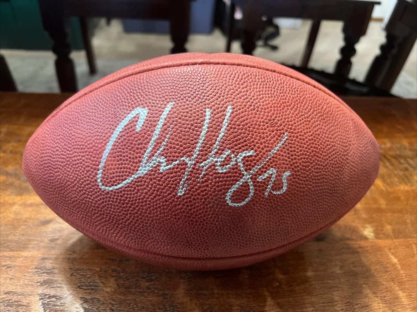 Chris Hogan Signed Official Duke NFL Football Fanatics New England Patriots