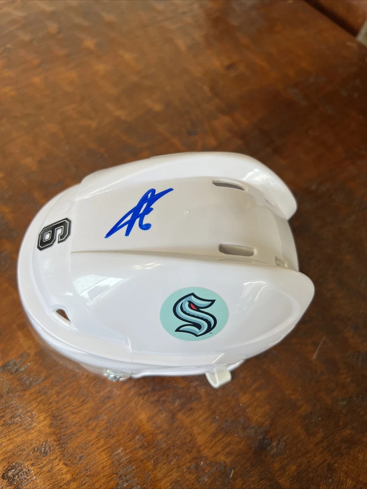 Adam Larsson Signed Mini Hockey Helmet Psa/Dna Coa Autographed Seattle Kraken