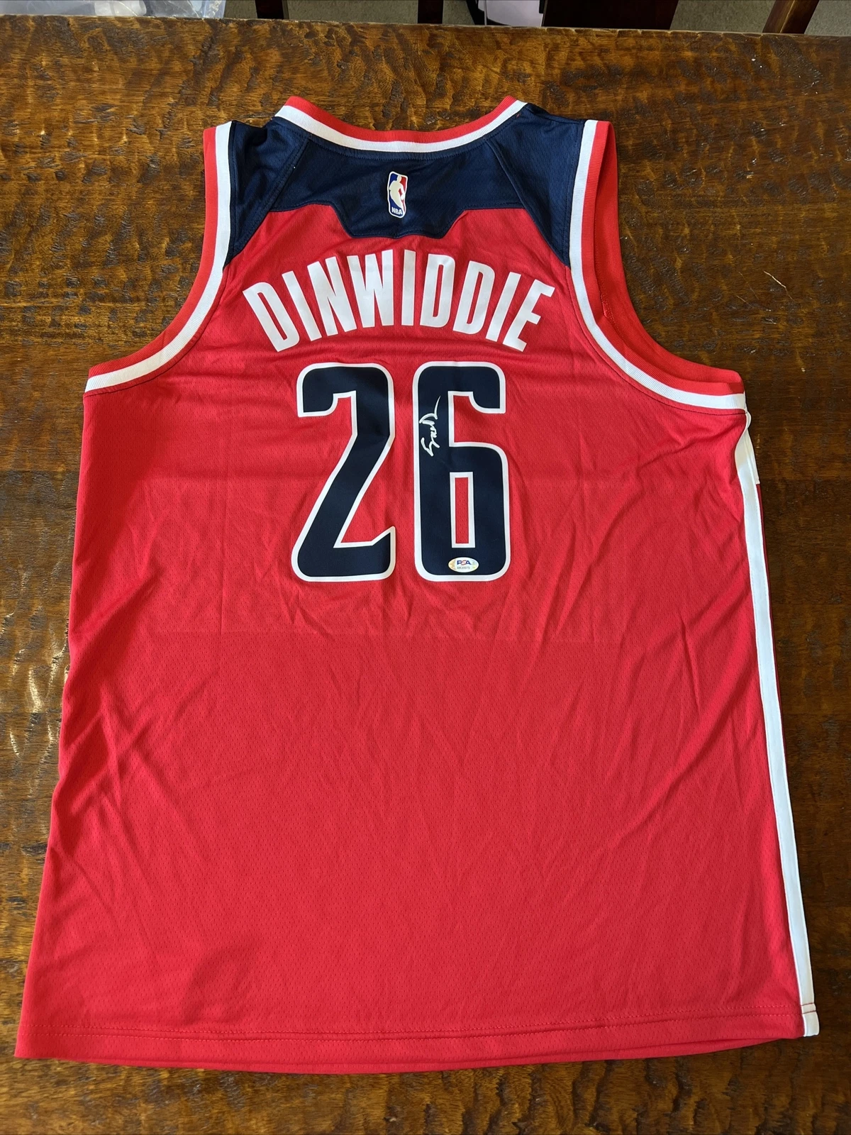 Spencer Dinwiddie Signed Wizards Jersey PSA DNA Coa Autographed Mavericks