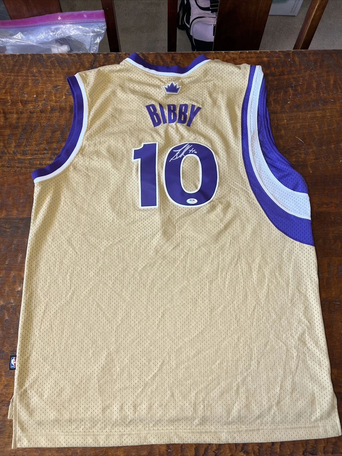 Mike Bibby Signed Sacramento Kings Jersey PSA DNA Coa Autographed