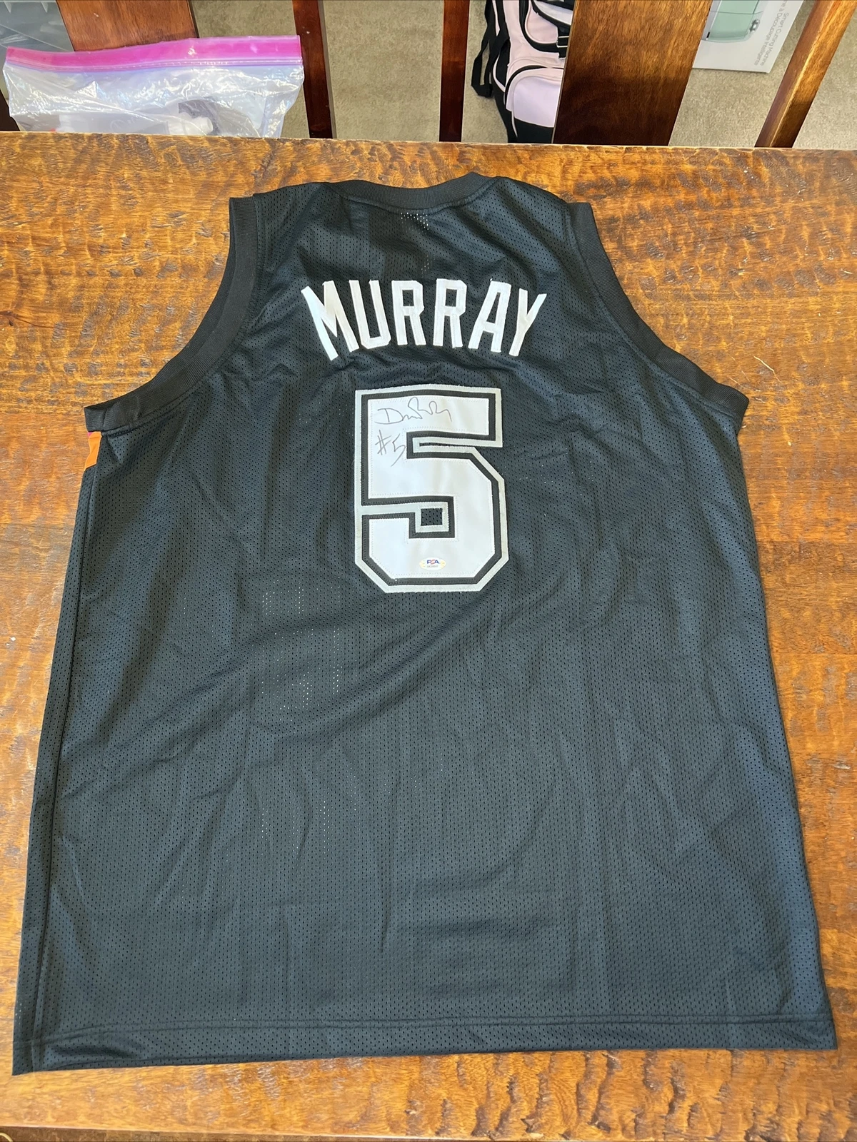 Dejounte Murray Signed San Antonio Spurs Jersey Psa/Dna Coa Autographed