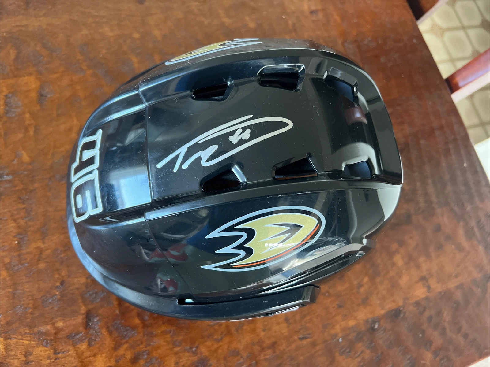 Trevor Zegras Signed Full Size Hockey Helmet Psa/Dna Coa Autographed Ducks