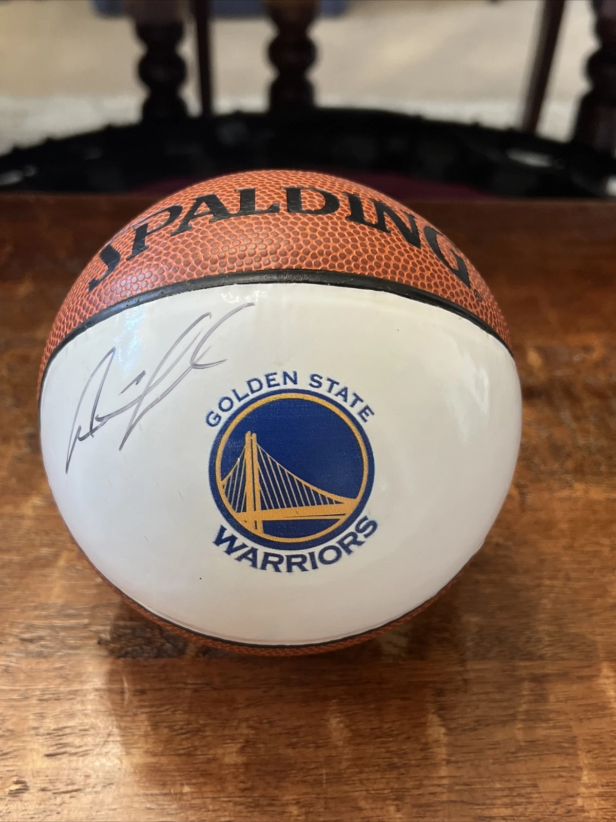 Andre Iguodala Signed Mini Warriors Logo Basketball Psa Dna Coa Autographed