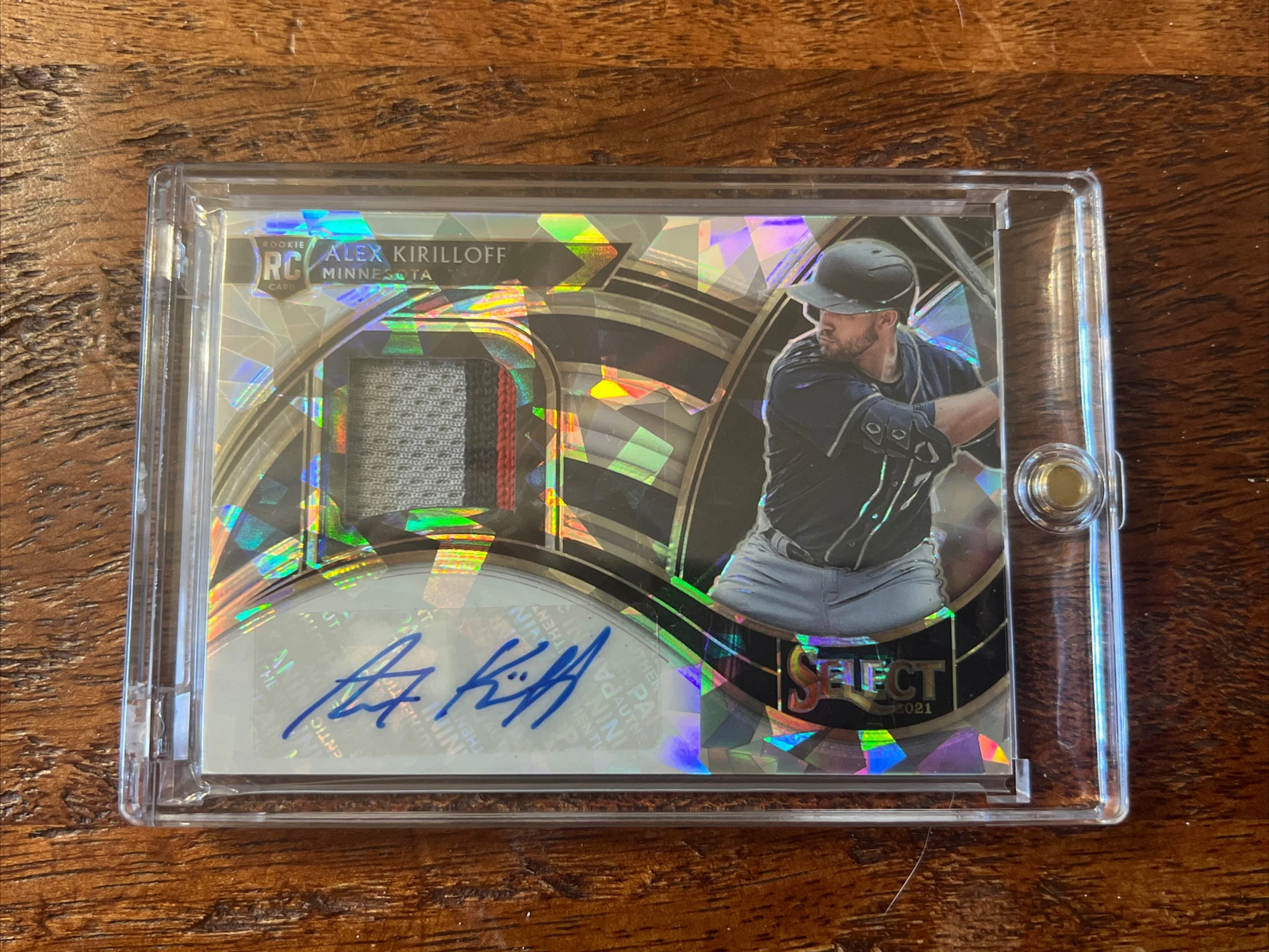 2021 Panini Select Alex Kirilloff Auto 3 Color Patch /25 Rc Card Cracked Ice