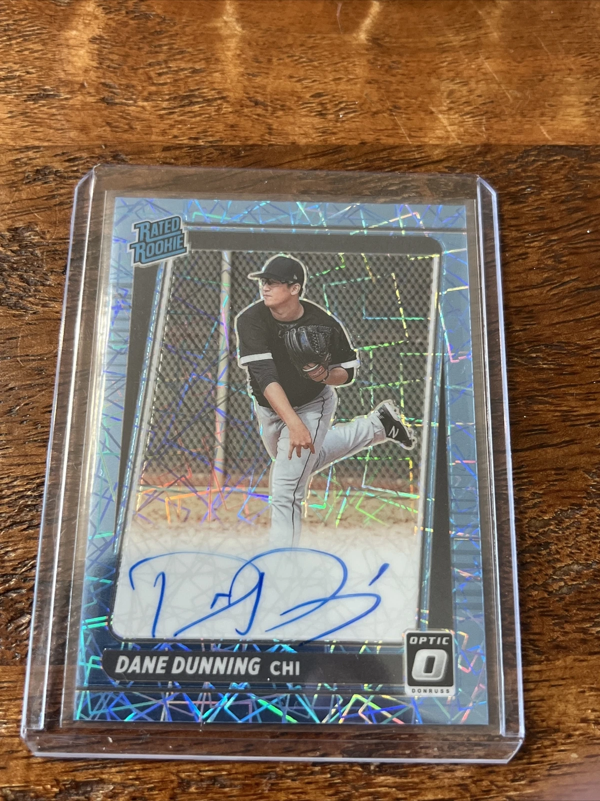 DANE DUNNING 2021 Donruss Optic Rated Rookie BLUE VELOCITY Autograph AUTO /75