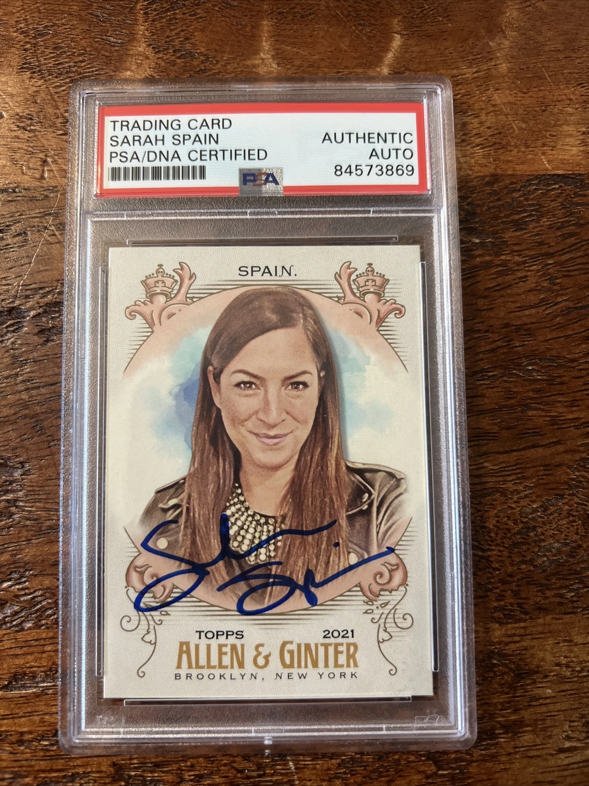 Sarah Spain Signed Allen & Ginter Card Psa Dna Coa Slabbed ESPN Autographed