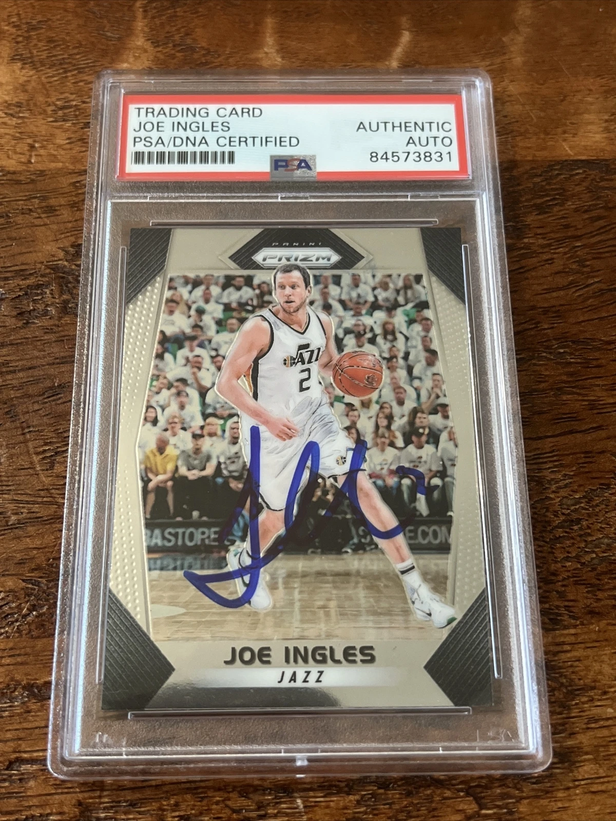 Joe Ingles Signed Prizm Card Psa Dna Coa Slabbed Autographed Utah Jazz