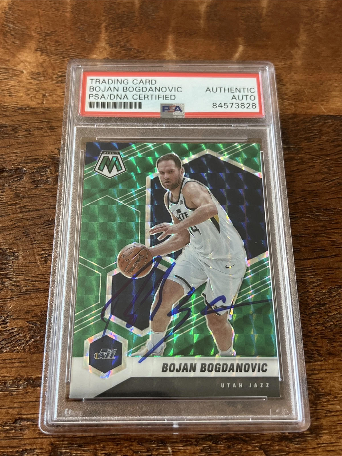 Bojan Bogdanovic Signed Mosaic Card Psa Dna Coa Slabbed Autographed Jazz