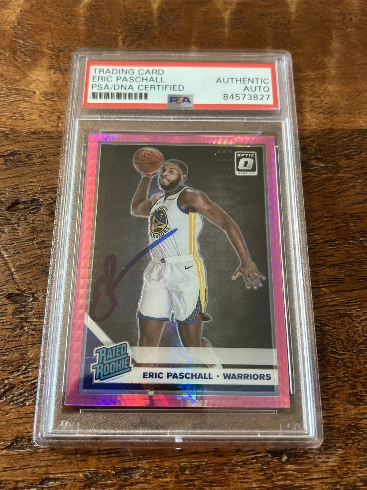 Eric Paschall Signed Optic Rookie Card Psa Dna Coa Slabbed Autographed Warriors