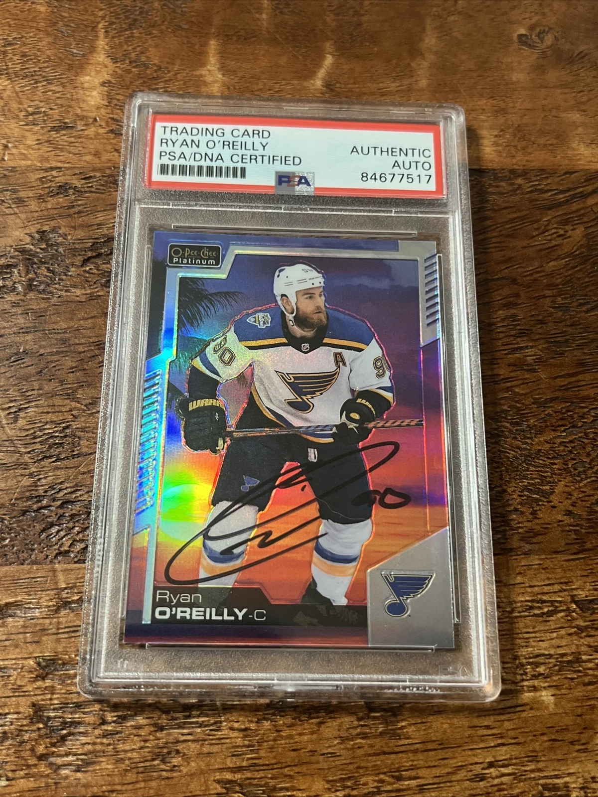 Ryan O'Reilly IP Signed O Pee Chee Card PSA DNA Coa Slabbed Autographed Blues