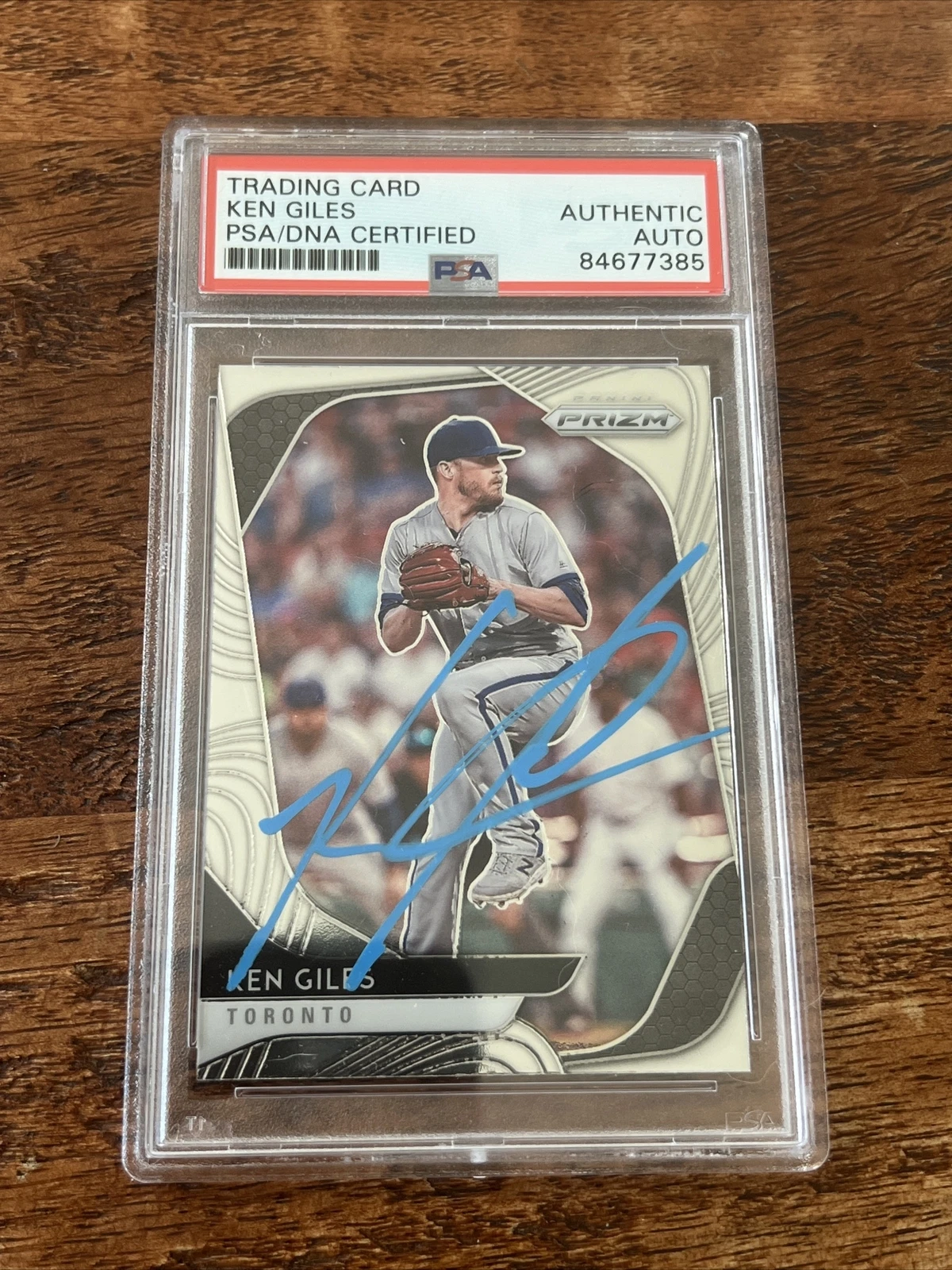 Ken Giles IP Signed Prizm Card PSA DNA Coa Slabbed Autographed Astros