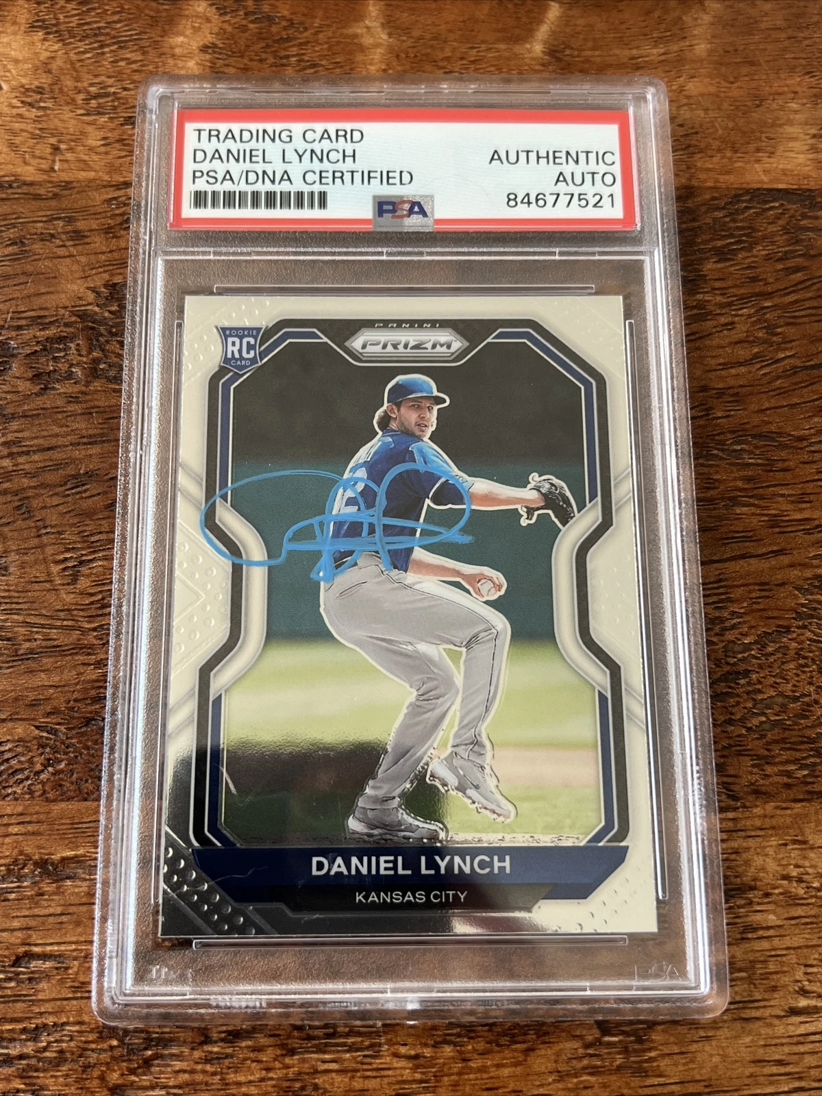 Daniel Lynch IP Signed Prizm Rookie Card PSA DNA Coa Slab Autographed Royals