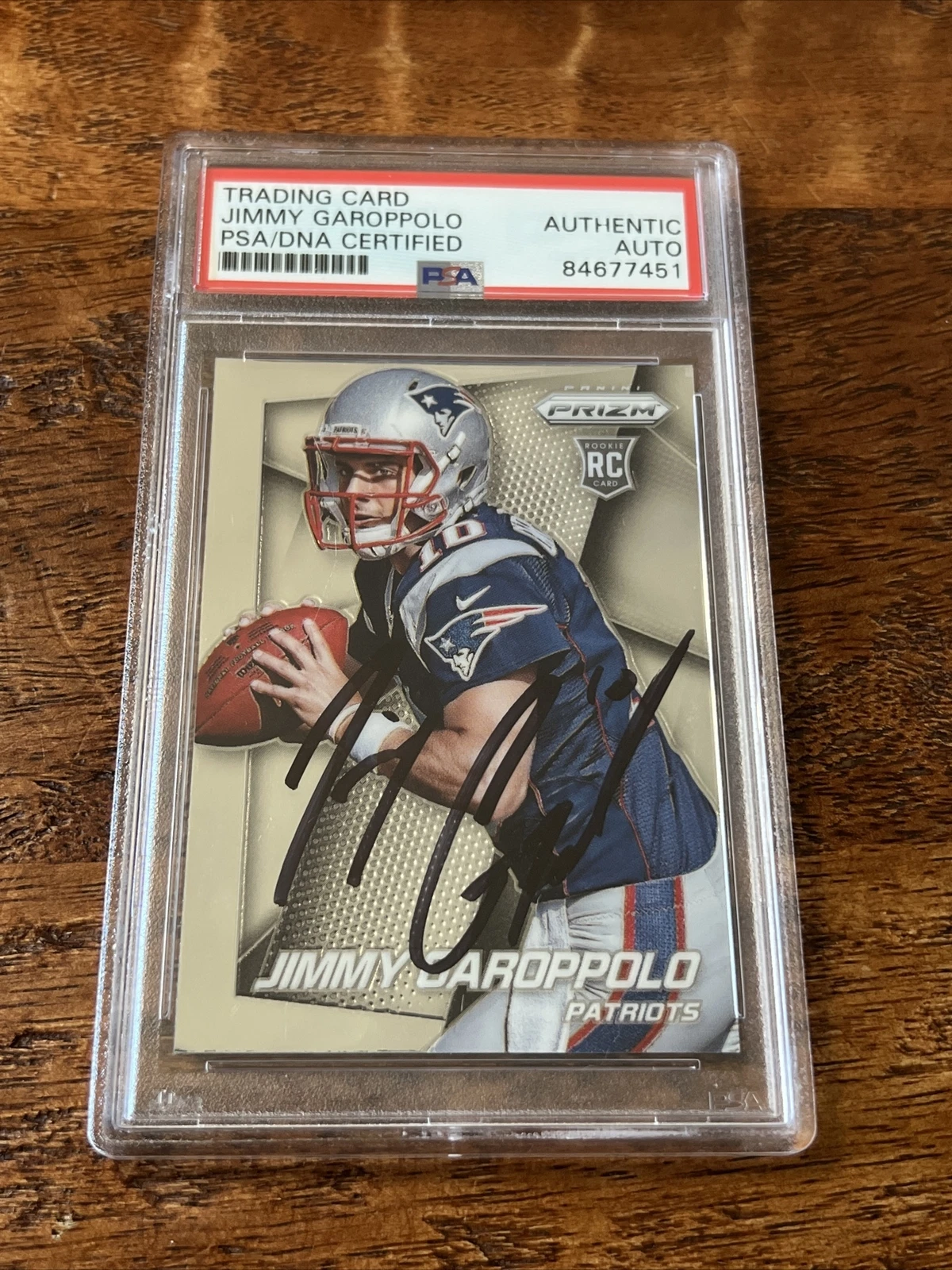 Jimmy Garoppolo IP Signed Prizm Rookie Card PSA DNA Coa Slab 49ers Autographed