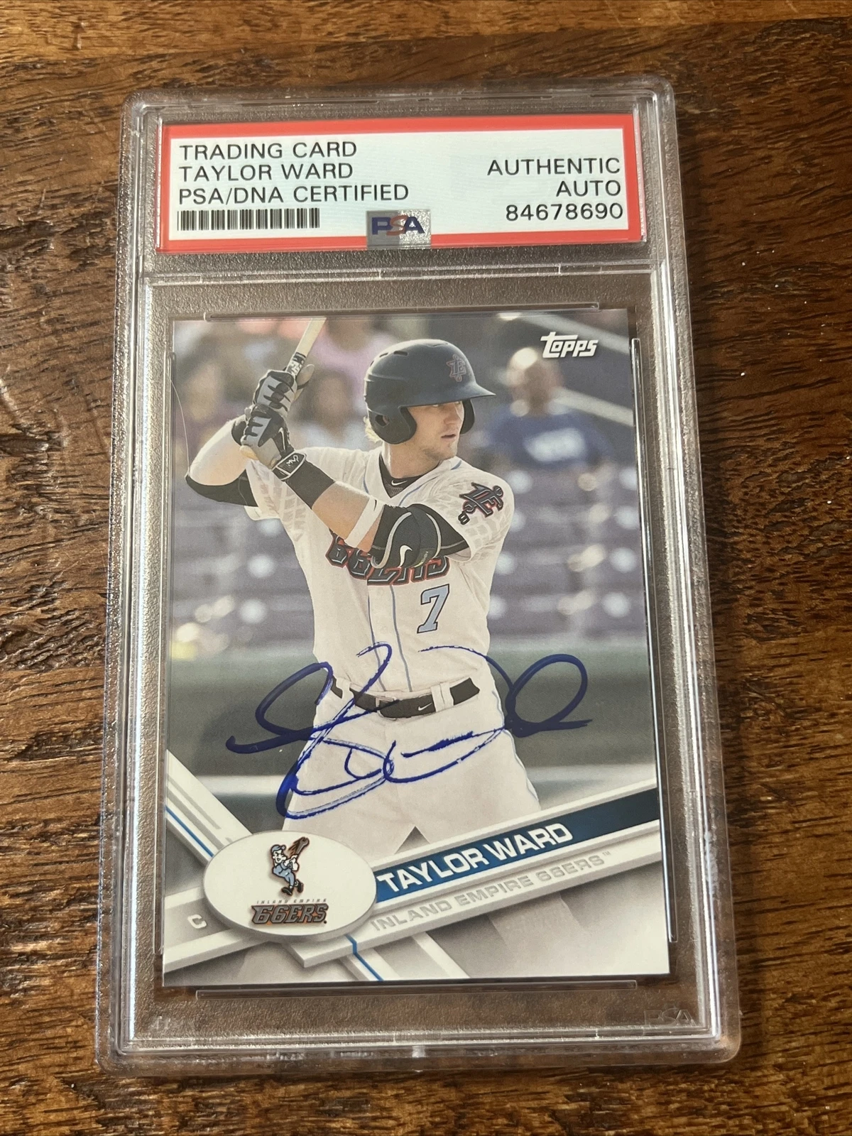 Taylor Ward IP Signed Topps Card Psa Dna Coa Slabbed Angels Autographed