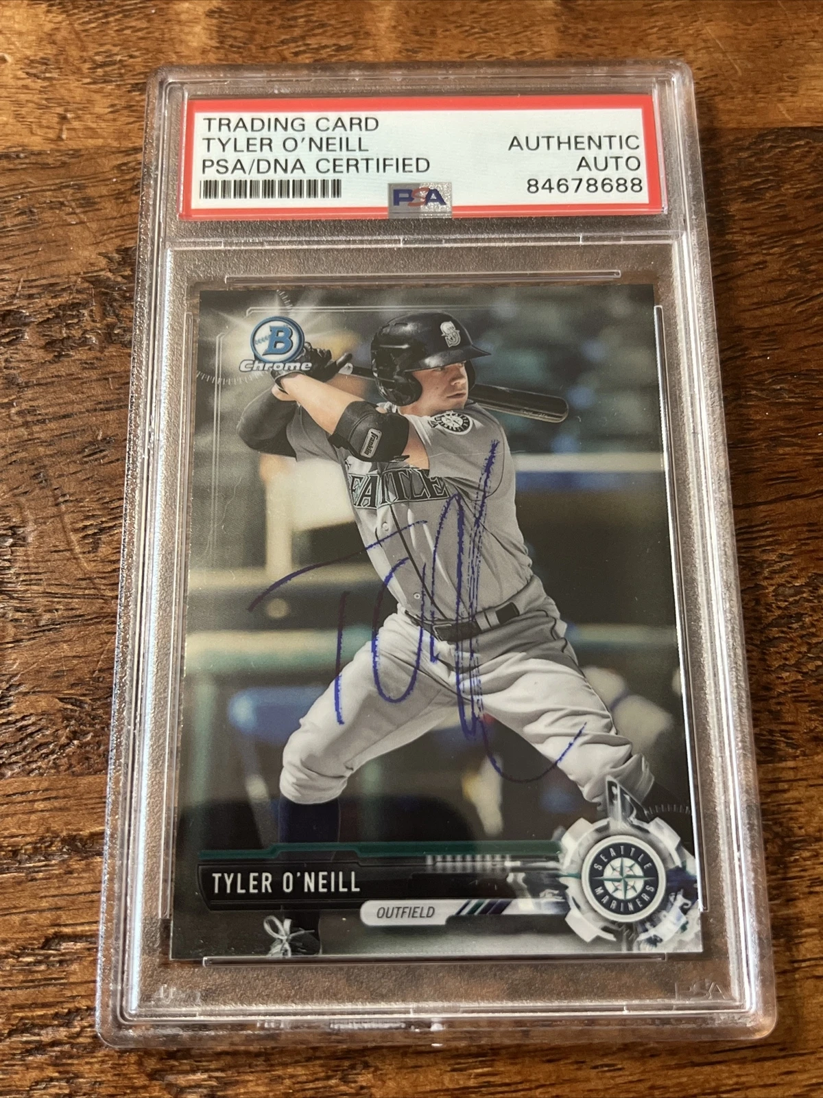 Tyler O'Neill IP Signed Bowman Chrome Card Psa Dna Coa Slabbed Cardinals