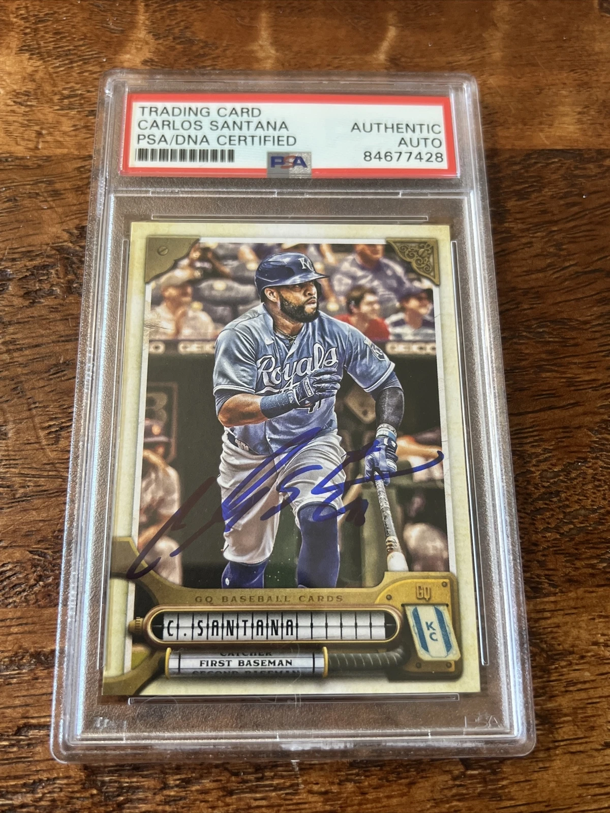 Carlos Santana IP Signed Gypsy Queen Card Psa Dna Coa Slab Autographed Mariners