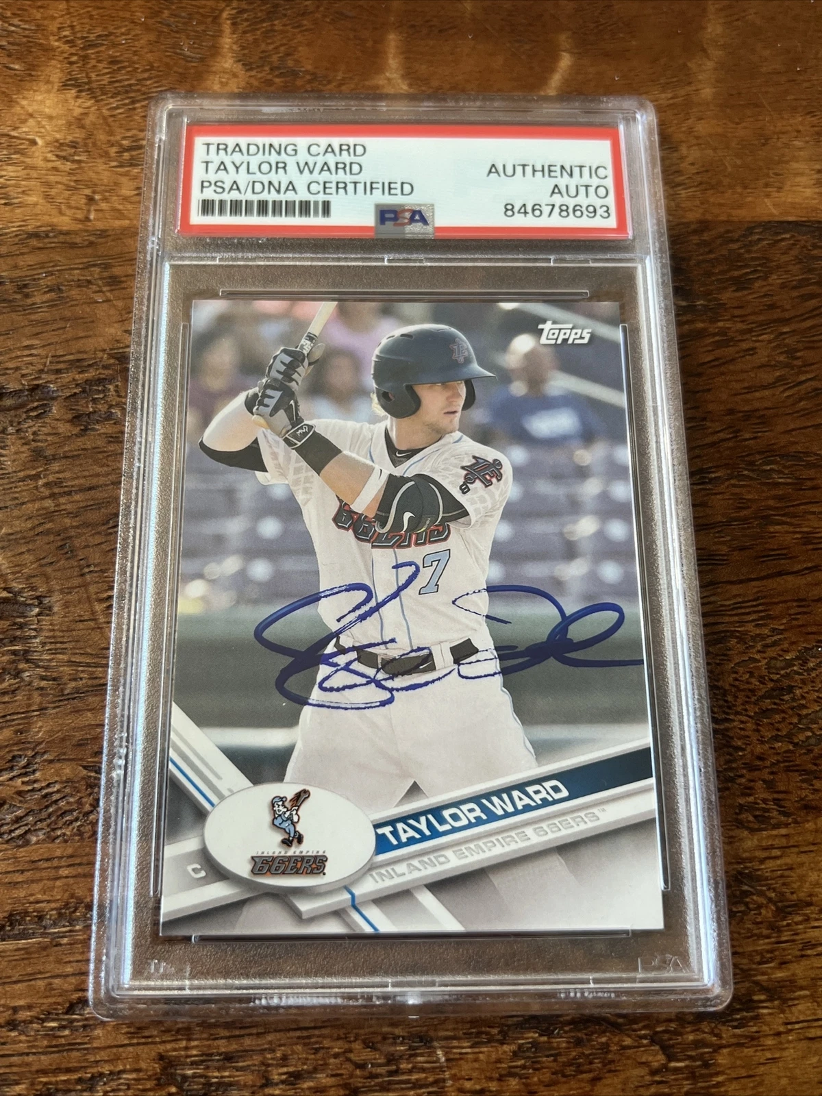 Taylor Ward IP Signed Topps Card Psa Dna Coa Slabbed Angels Autographed