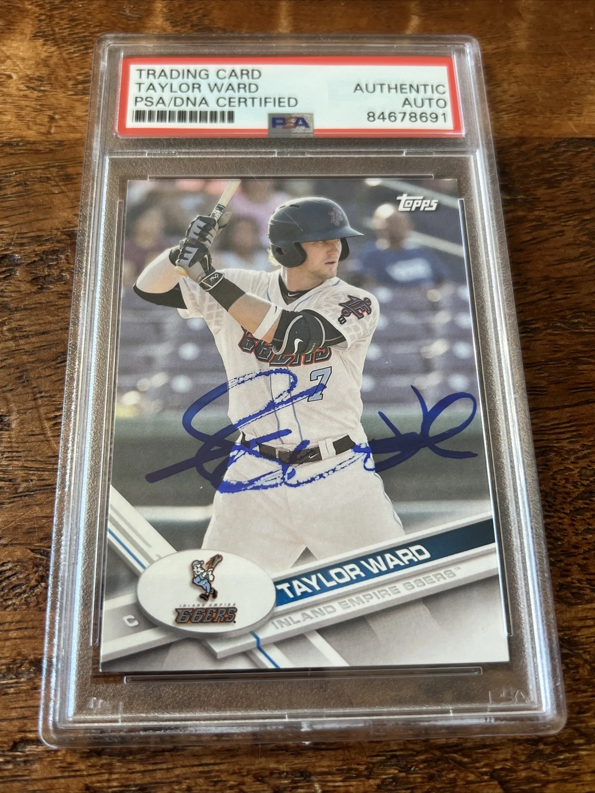 Taylor Ward IP Signed Topps Card Psa Dna Coa Slabbed Angels Autographed