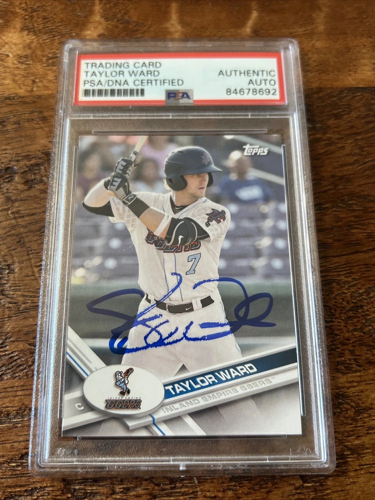 Taylor Ward IP Signed Topps Card Psa Dna Coa Slabbed Angels Autographed