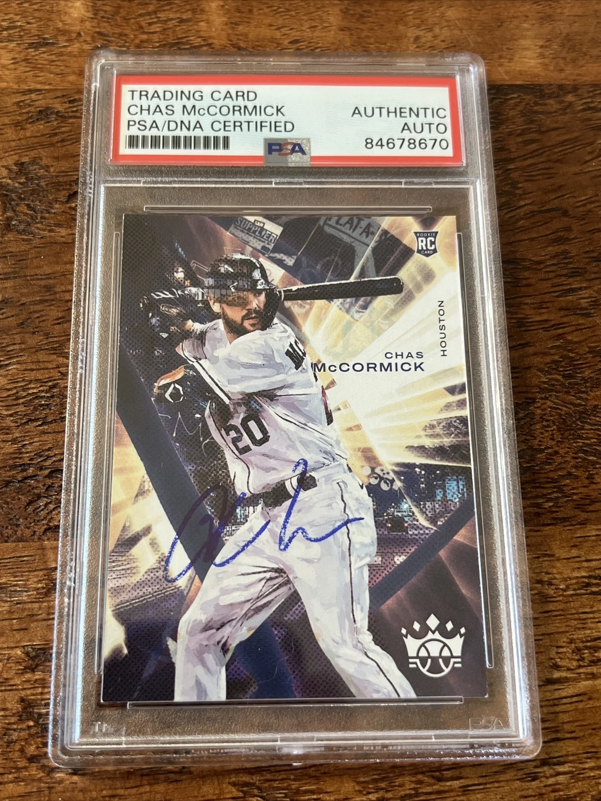 Chas McCormick IP Signed Diamond Kings Card Psa Dna Coa Slab Autographed Astros