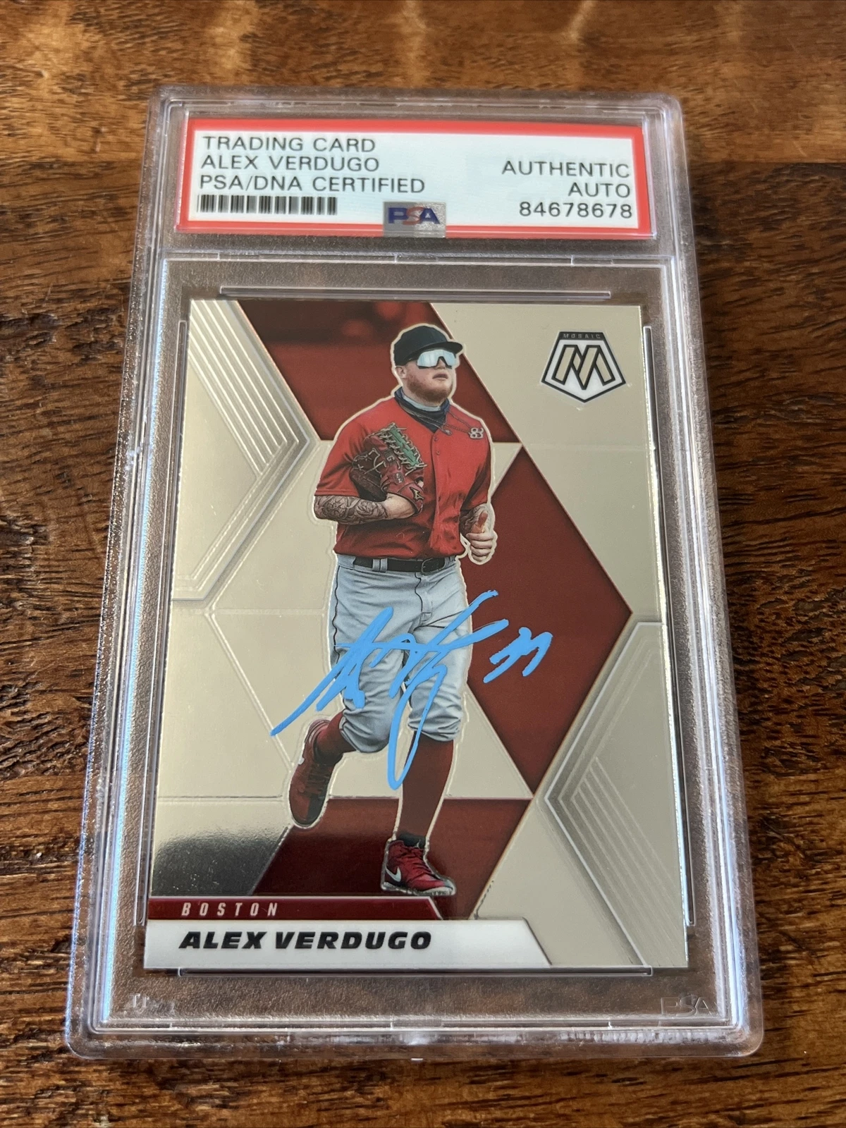 Alex Verdugo IP Signed Mosaic Card Psa Dna Coa Slabbed Red Sox Autographed