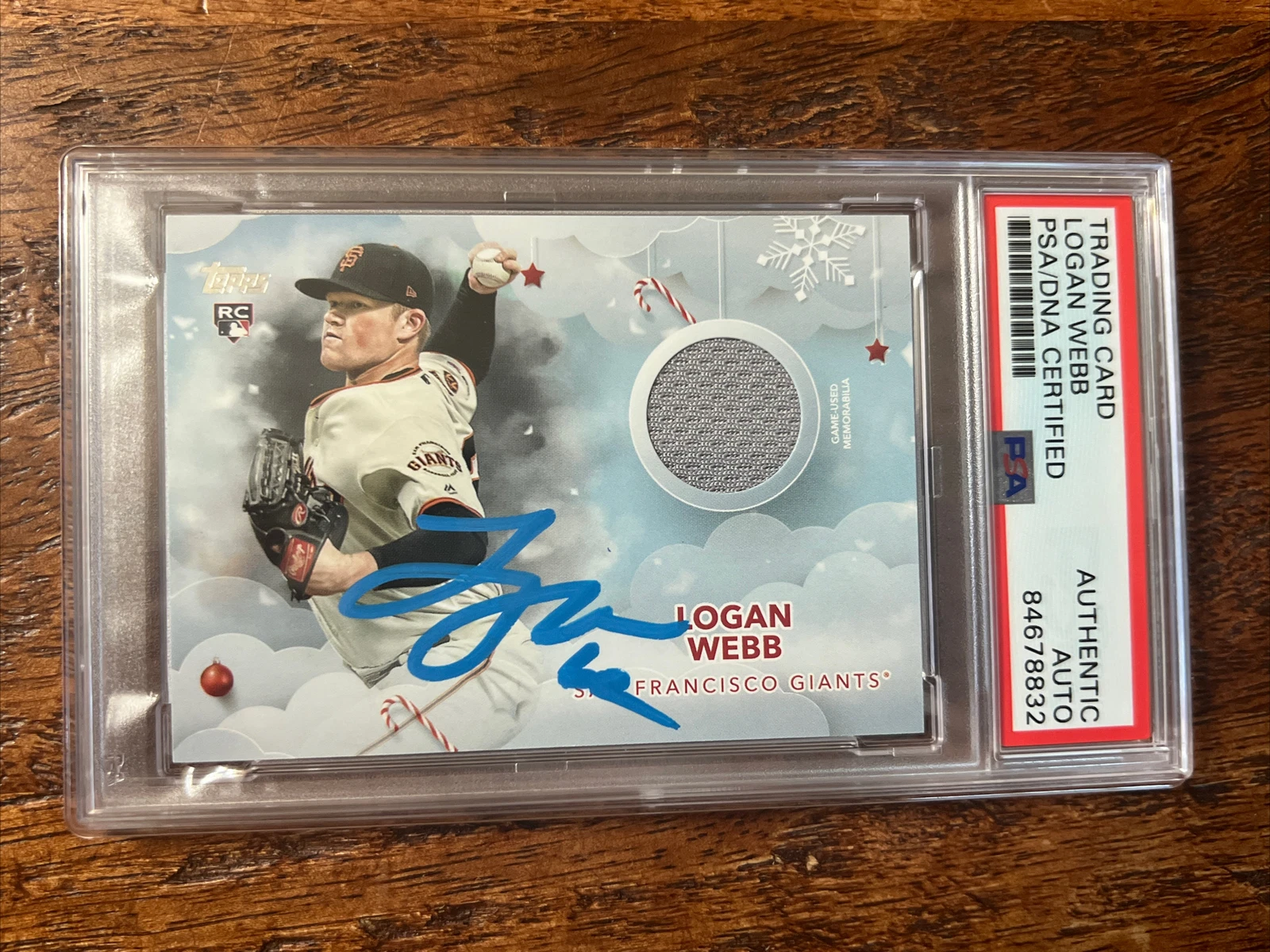 Logan Webb IP Signed Topps Game Jersey Rookie Card Psa Dna Coa Slab Giants