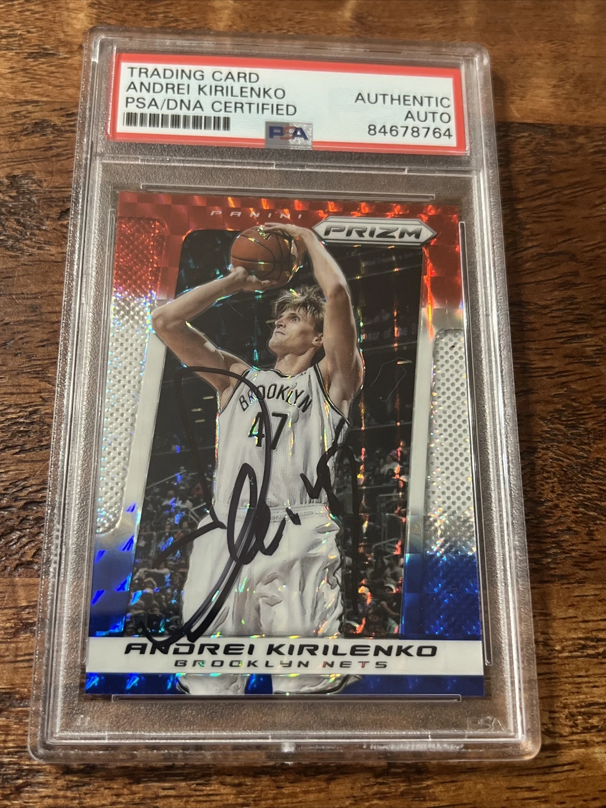 Andrei Kirilenko IP Signed Prizm Card Psa Dna Coa Slab Autographed Jazz