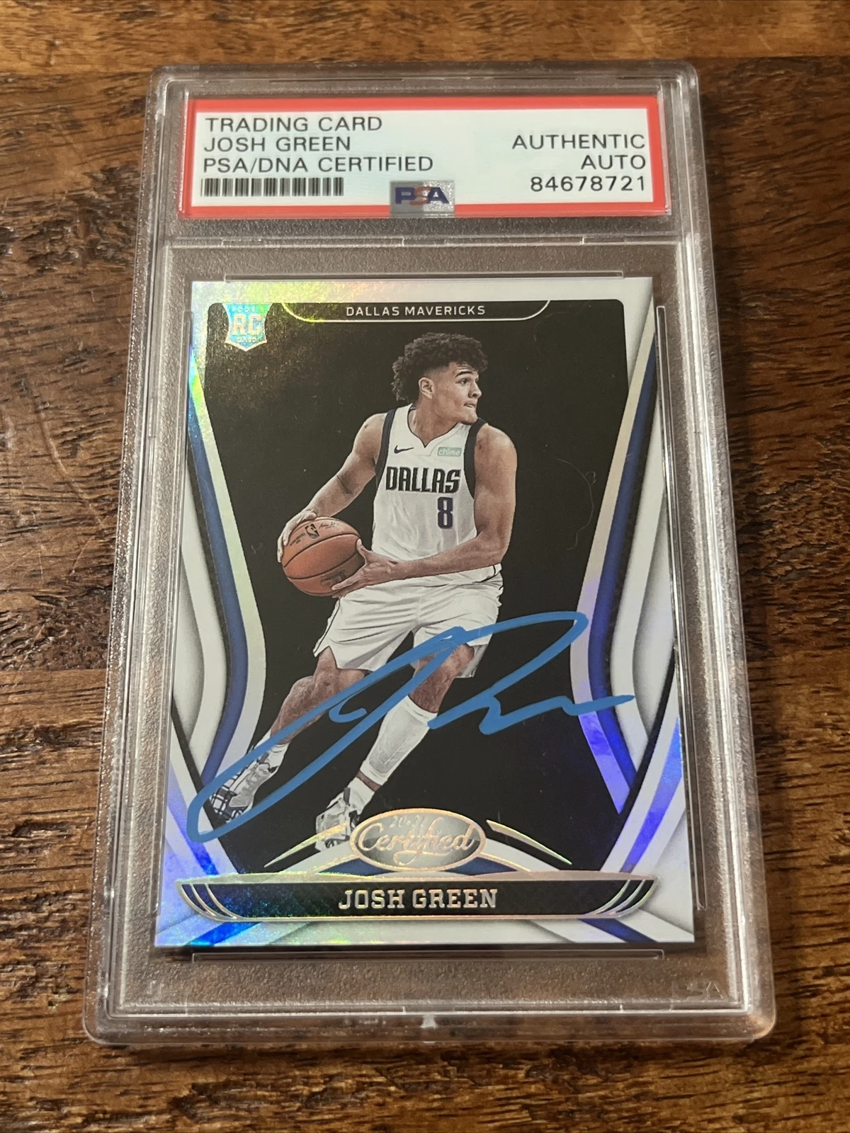 Josh Green IP Signed Panini Rookie Card Psa Dna Coa Slab Mavericks Autographed