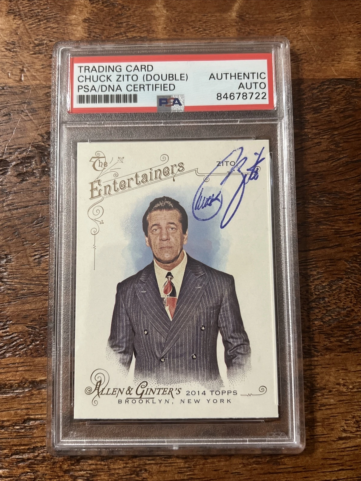 Chuck Zito Signed Allen & Ginter Card PSA DNA Coa Slab Sons Of Anarchy