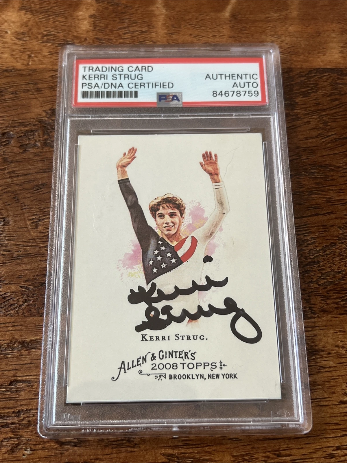 Kerri Strug IP Signed Allen & Ginter Card Psa Dna Coa Slab Autographed Olympics