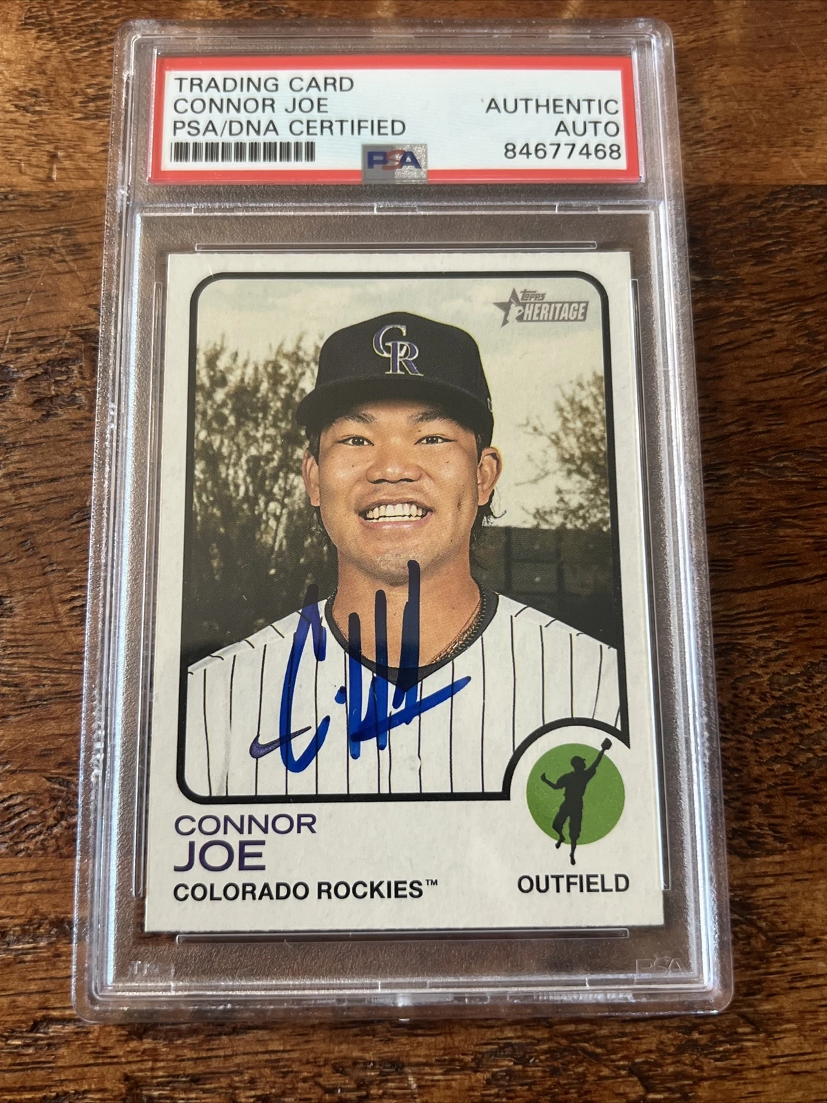Connor Joe IP Signed Topps Heritage Card PSA DNA Coa Slab Rockies Autographed
