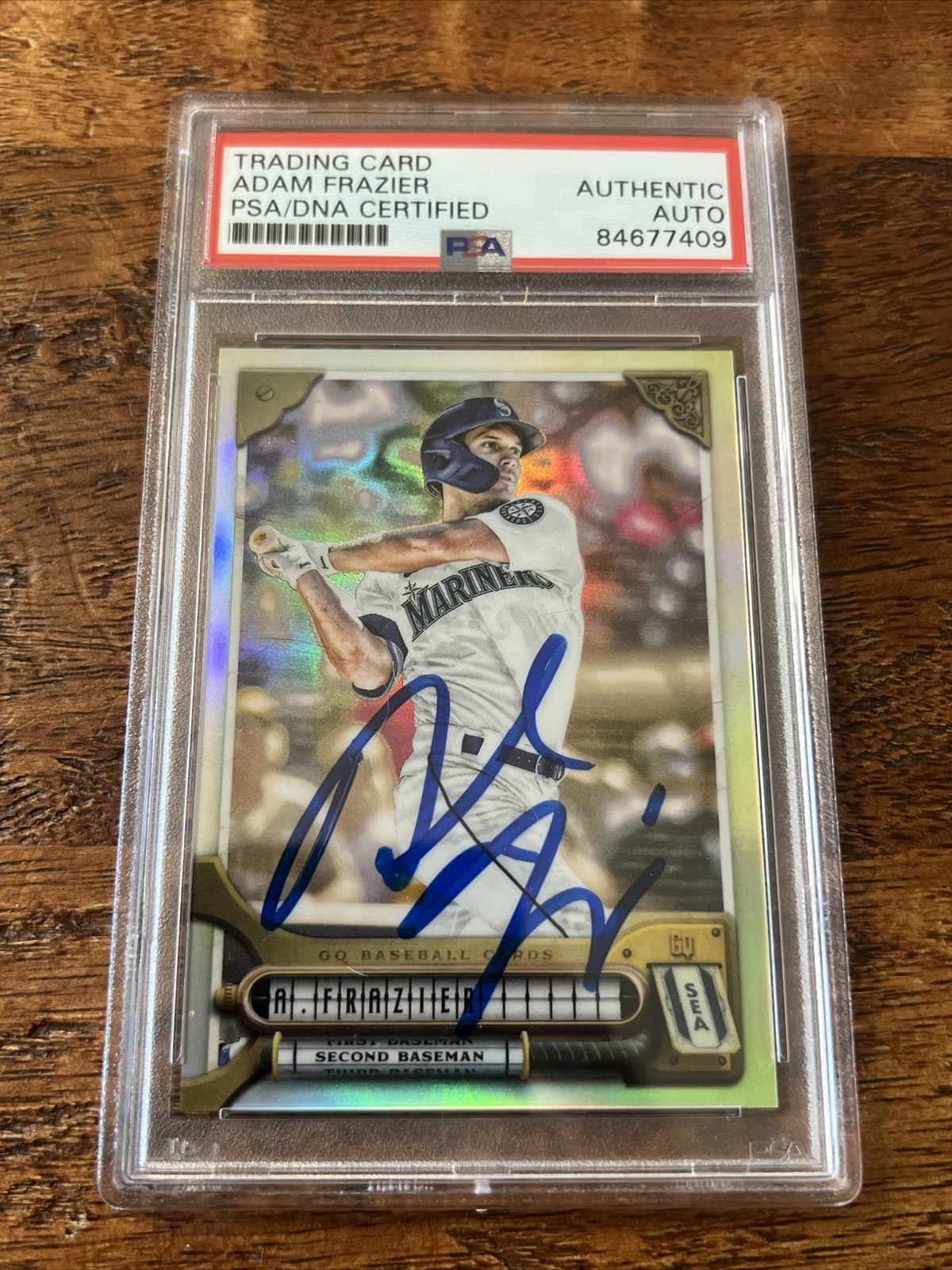 Adam Frazier IP Signed Gypsy Queen Card Psa Dna Coa Slab Mariners Autographed