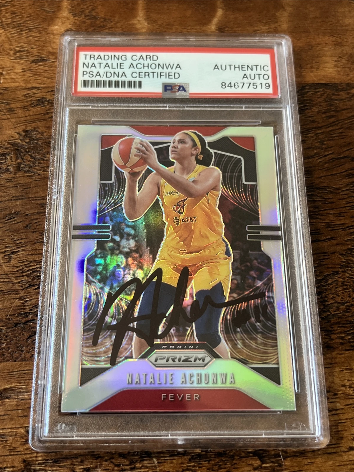 Natalie Achonwa IP Signed Prizm Card Psa Dna Coa Slab WNBA Autographed Lynx