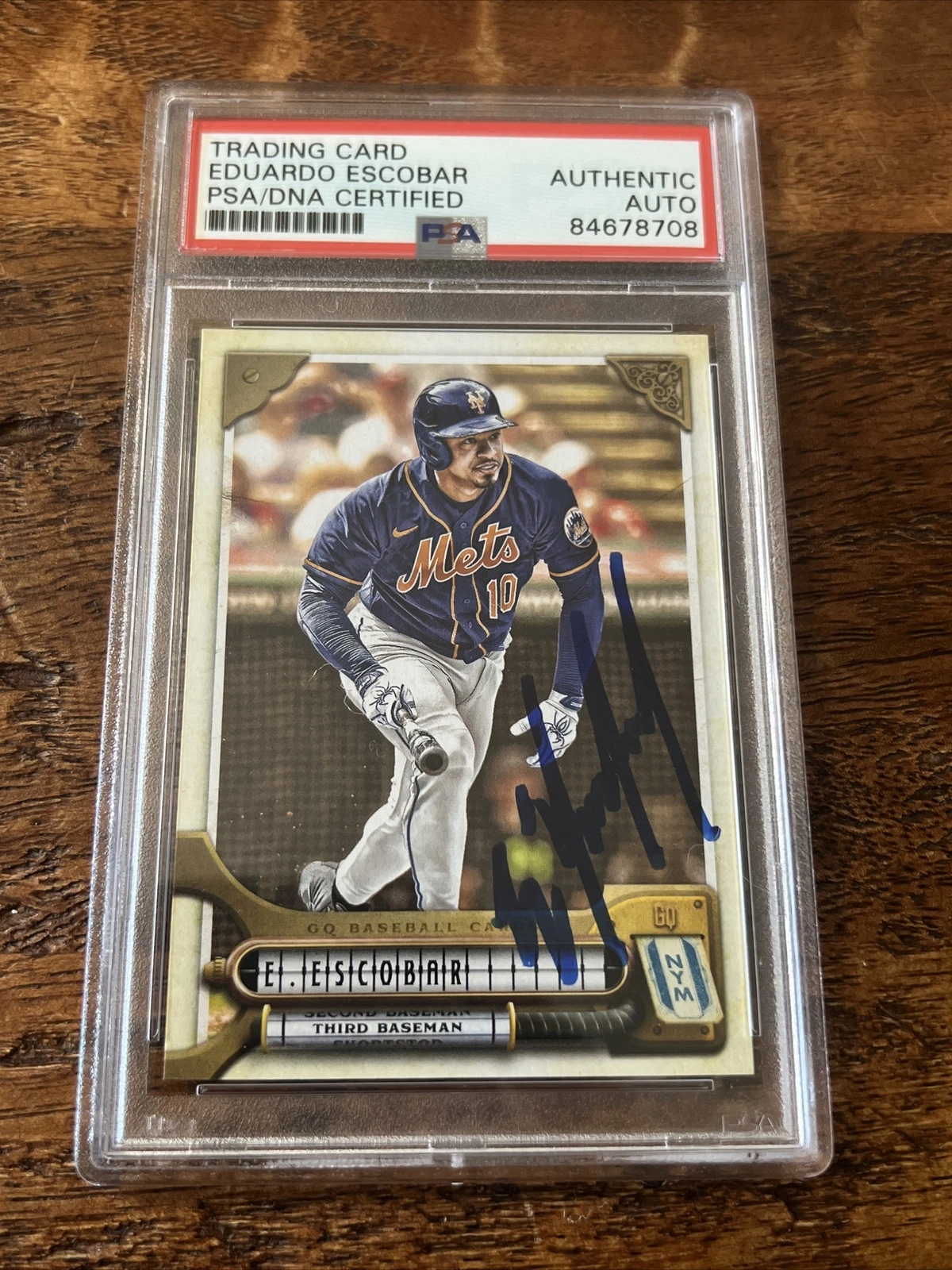 Eduardo Escobar IP Signed Gypsy Queen Card Psa Dna Coa Slab Autographed Mets