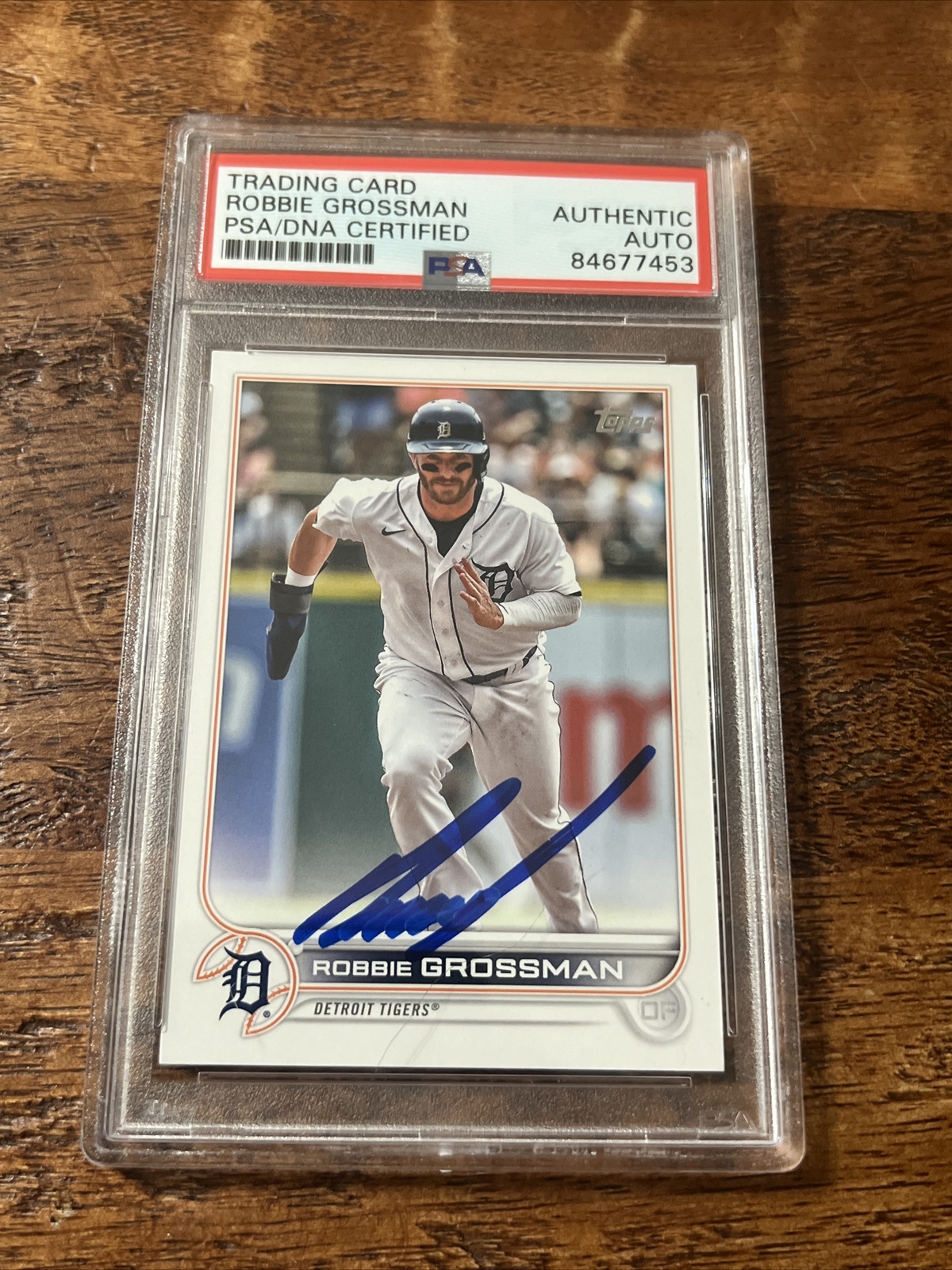 Robbie Grossman IP Signed Topps Card PSA DNA Coa Slab Braves Autographed