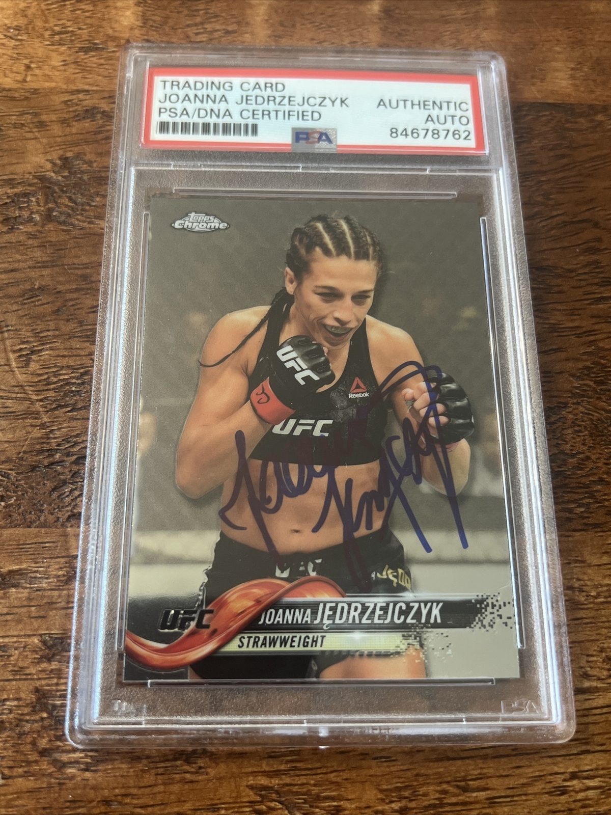 Joanna Jedrzejczyk  IP Signed Topps Chrome Card PSA DNA Coa Slab Ufc Autographed