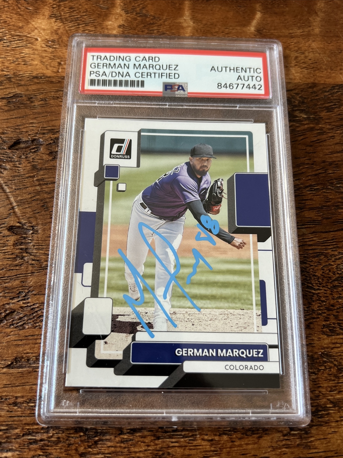 German Marquez IP Signed Donruss Card Psa Dna Coa Slab Rockies Autographed