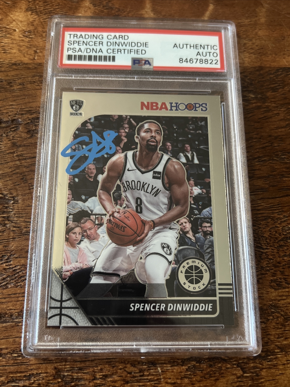 Spencer Dinwiddie Signed NBA Hoops Card Psa Dna Coa Slab Autographed Mavericks