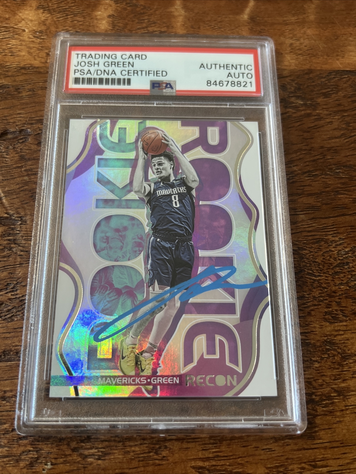 Josh Green IP Signed Panini Recon Card Psa Dna Coa Slab Mavericks Autographed